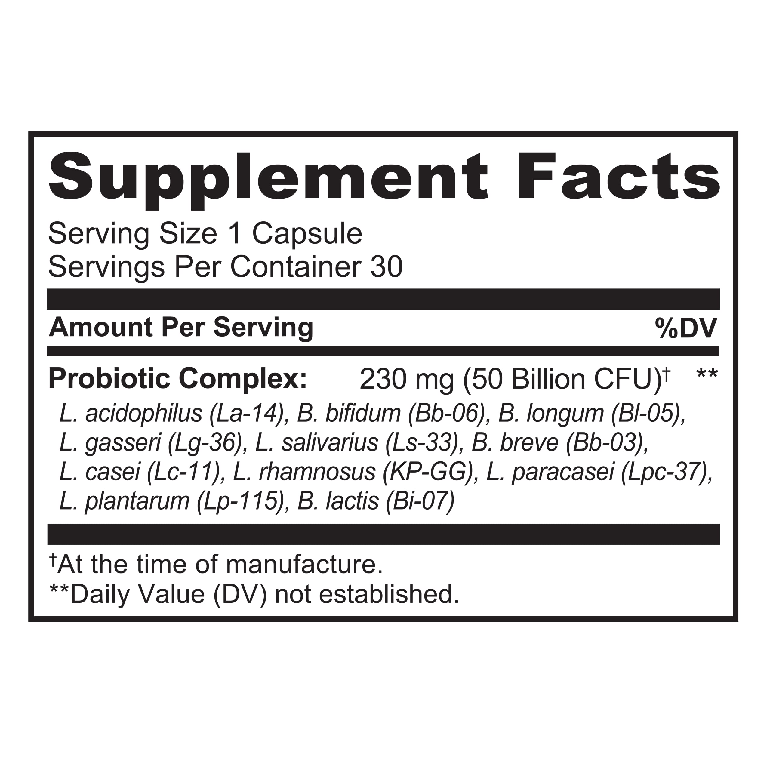 NATURELO Probiotic Supplement - 50 Billion CFU - 11 Strains - One Daily - Helps Support NATURELO uk supplements