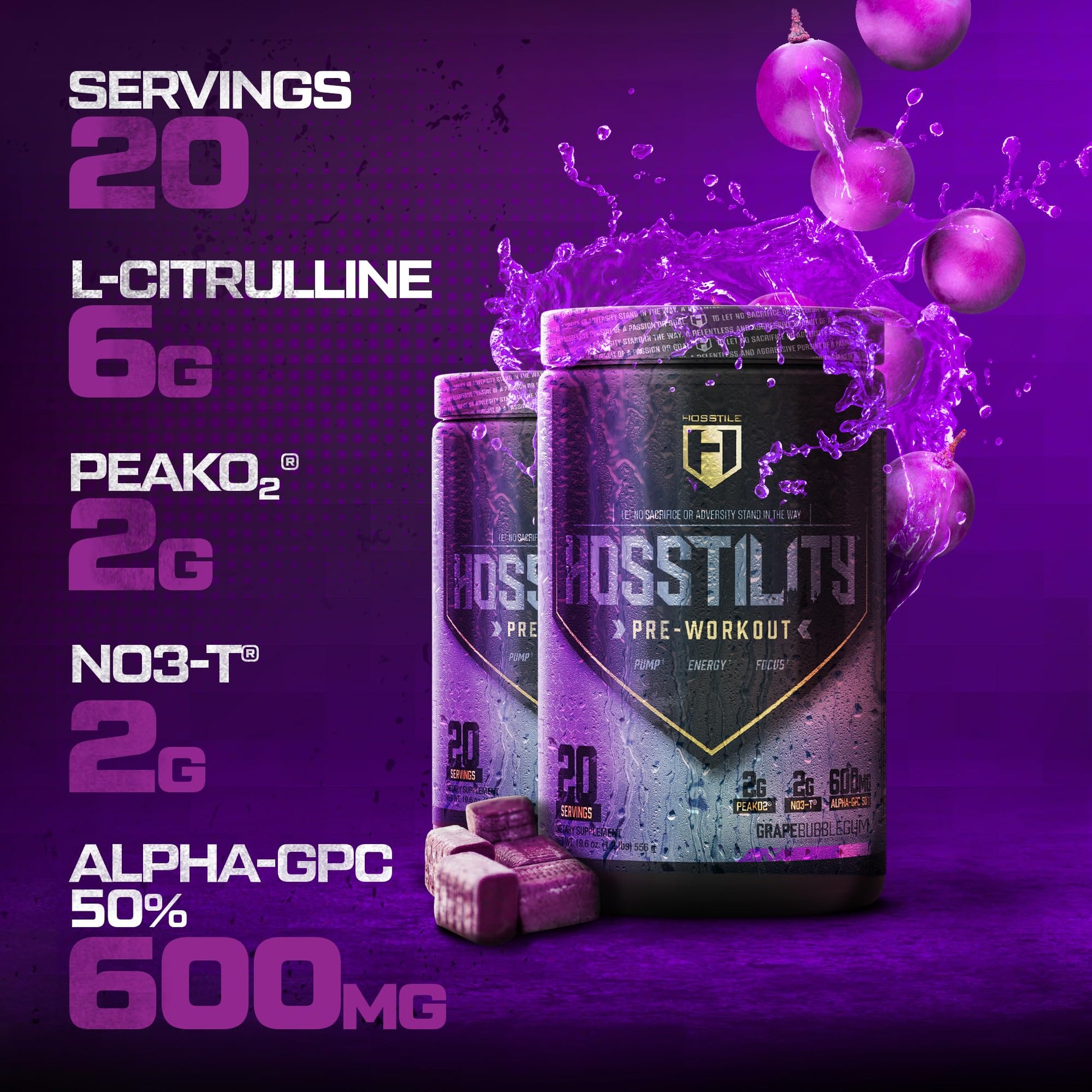 HOSSTILE Hosstility Pre Workout, All-in-One Pre Workout Powder for Men and Women HOSSTILE uk supplements
