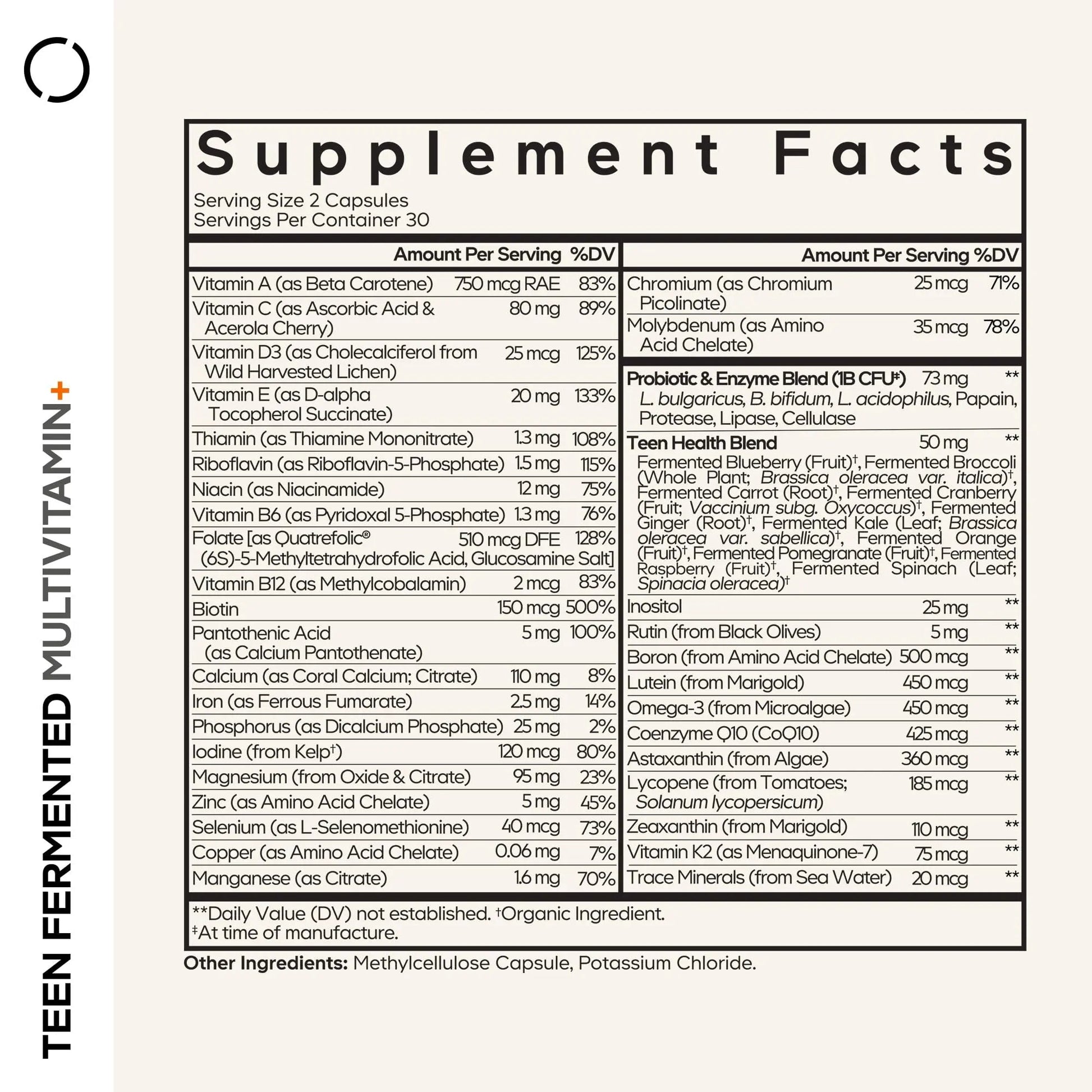 Codeage Teen Multivitamin Supplement – Daily Vitamins and Minerals for Teen Boys and Girls – Organic Whole Food Formula Codeage uk supplements