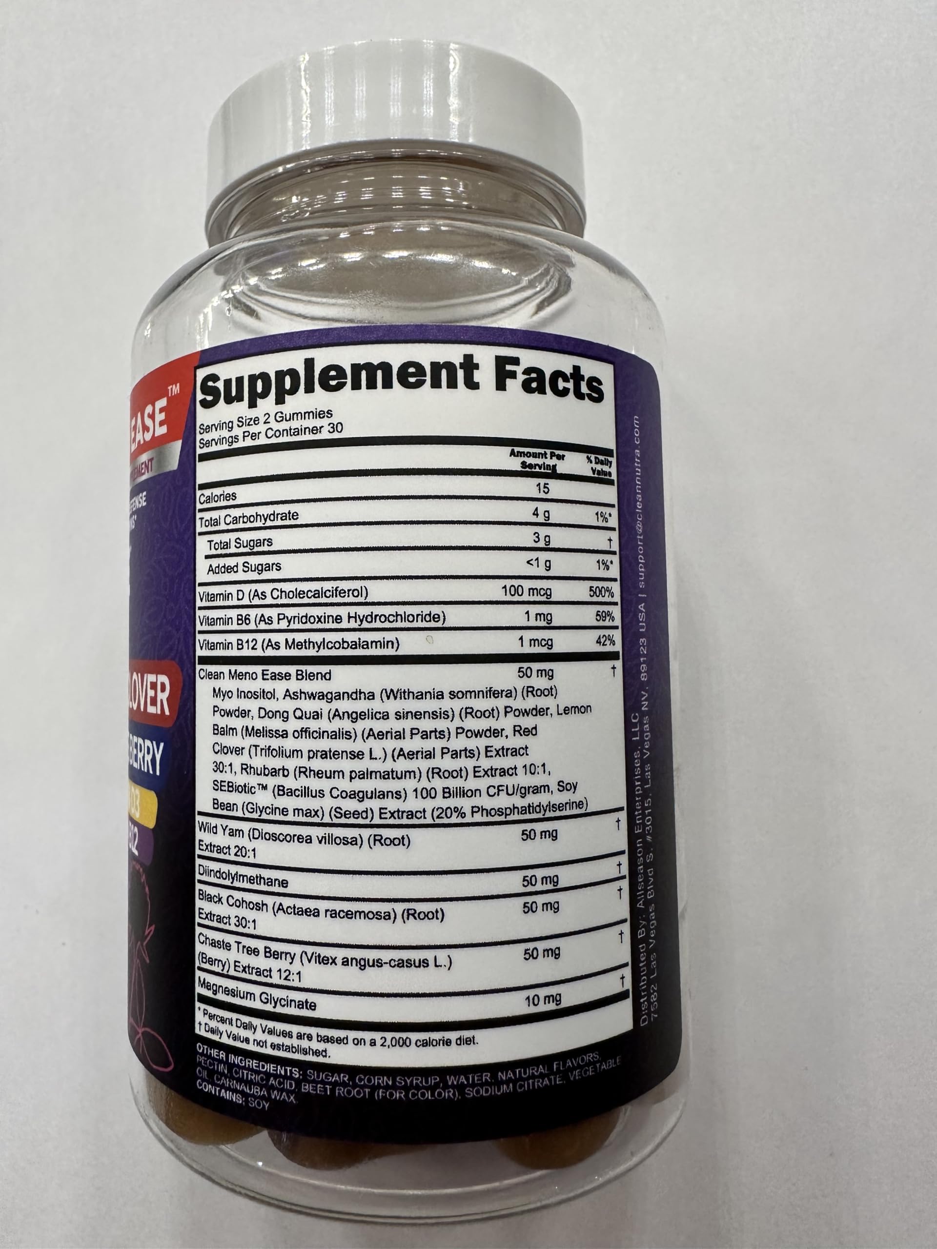 Menopause Supplement for Women Gummies with Black Cohosh, Wild Yam, DIM, Magnesium, Red Clover Chasteberry for Hormone Balance Relief Night Sweats Mood Plus Bergamot, Vitamin D3, Vitamin B6 B12 Clean Nutraceuticals uk supplements