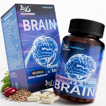 LeafStory Nootropic Brain Supplements for Memory and Focus, Cognitive Function for Mental Health & Clarity, Vitamin B6 B12, Folate & Dihydromyricetin, 60 Capsules LeafStory uk supplements