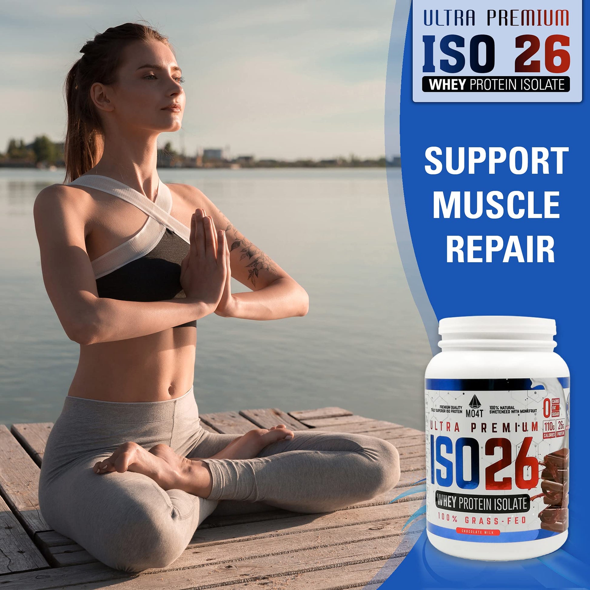MOMOF4TRANSFORM MO4T Grass Fed Whey Protein Isolate Powder, Naturally Sweetened MOMOF4TRANSFORM uk supplements