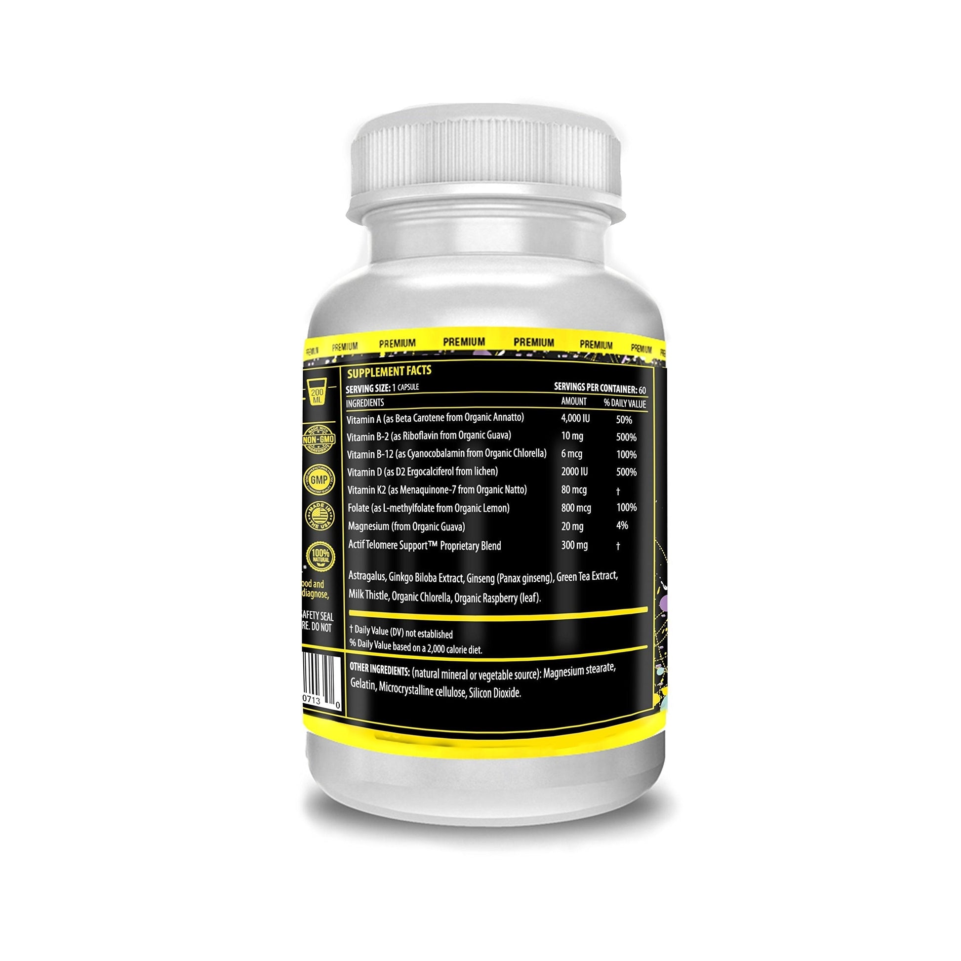 ACTIF Telomere Mega Support with 10+ Factors, Non-GMO, Telomerase and DNA Supplement for Energy, Memory and Anti-Aging, Made in USA, 60 Count ACTIF uk supplements