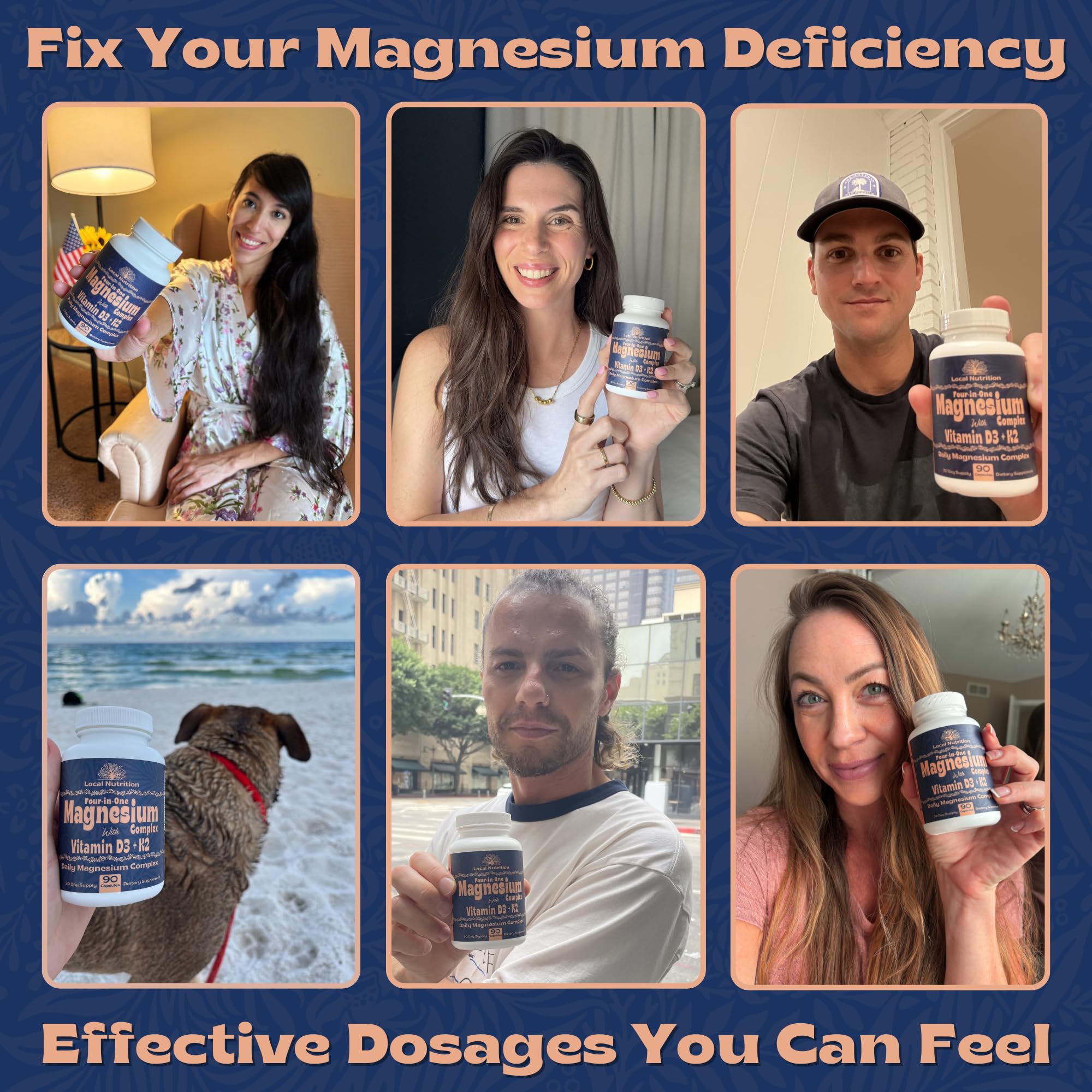 Local Nutrition Magnesium Complex 420mg with Vitamin D3 K2 - Four Bioavailable Forms Including Bisglycinate (Glycinate), Malate, Taurate, and Chloride for Superior Absorption - 90 Capsules Made in USA Local Nutrition uk supplements