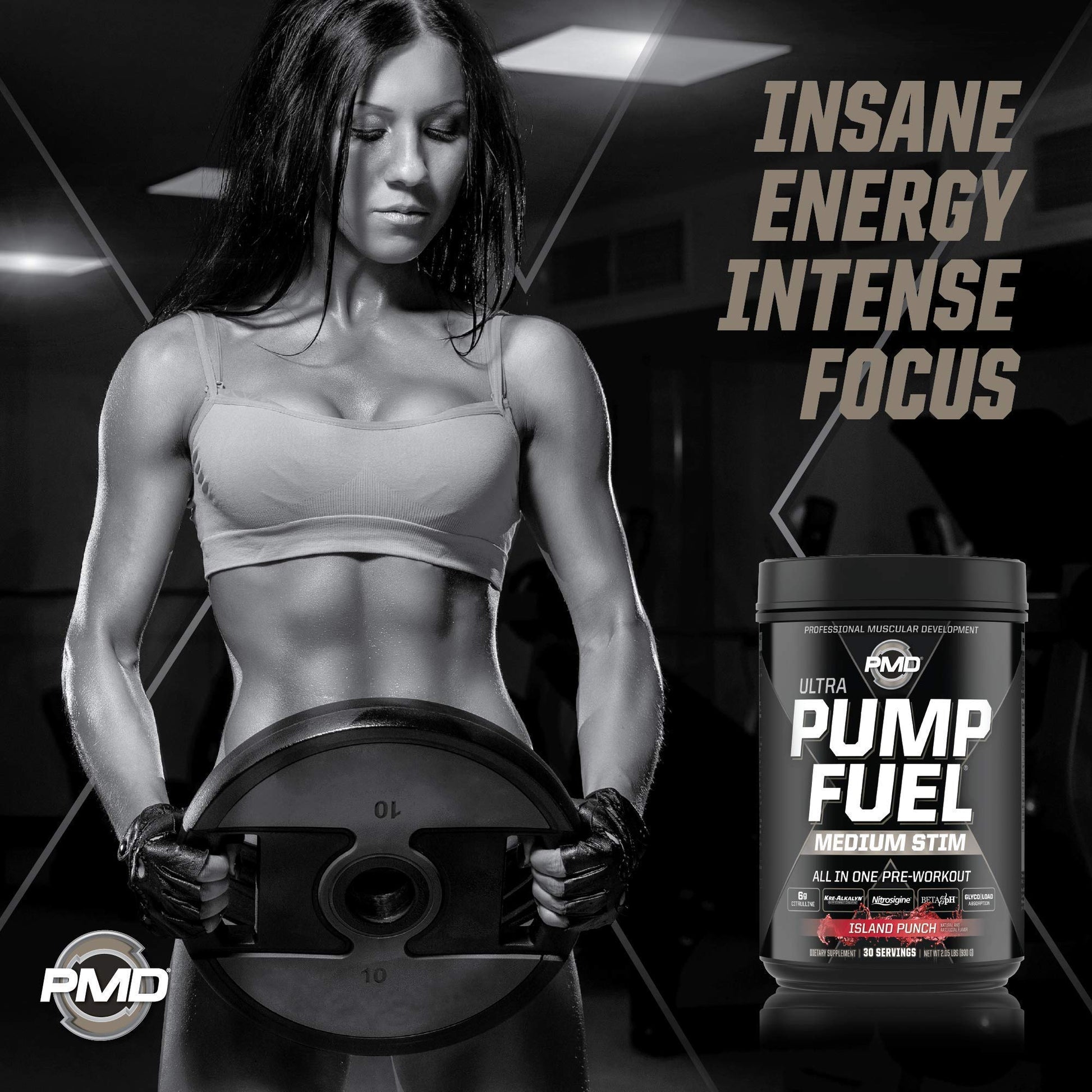PMD Sports Ultra Pump Fuel - Pre Workout - Island Punch (30 Servings) Sports Omega PMD uk supplements