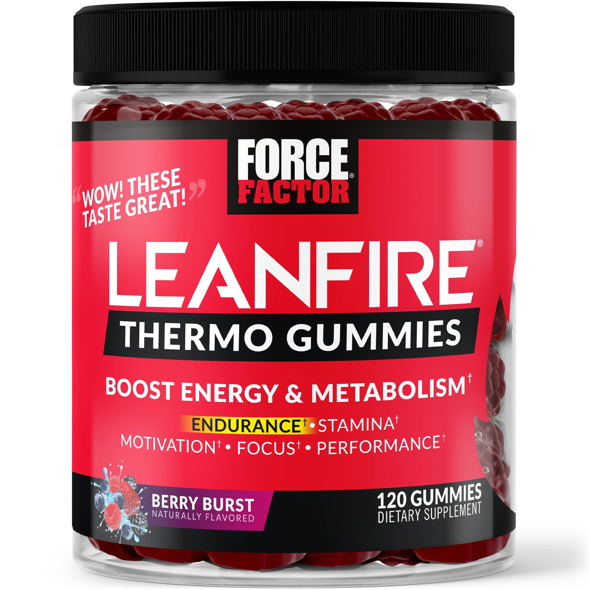 Force Factor LeanFire Thermo Gummies with B12 Vitamins, Caffeine, & Green Coffee Bean Force Factor uk supplements