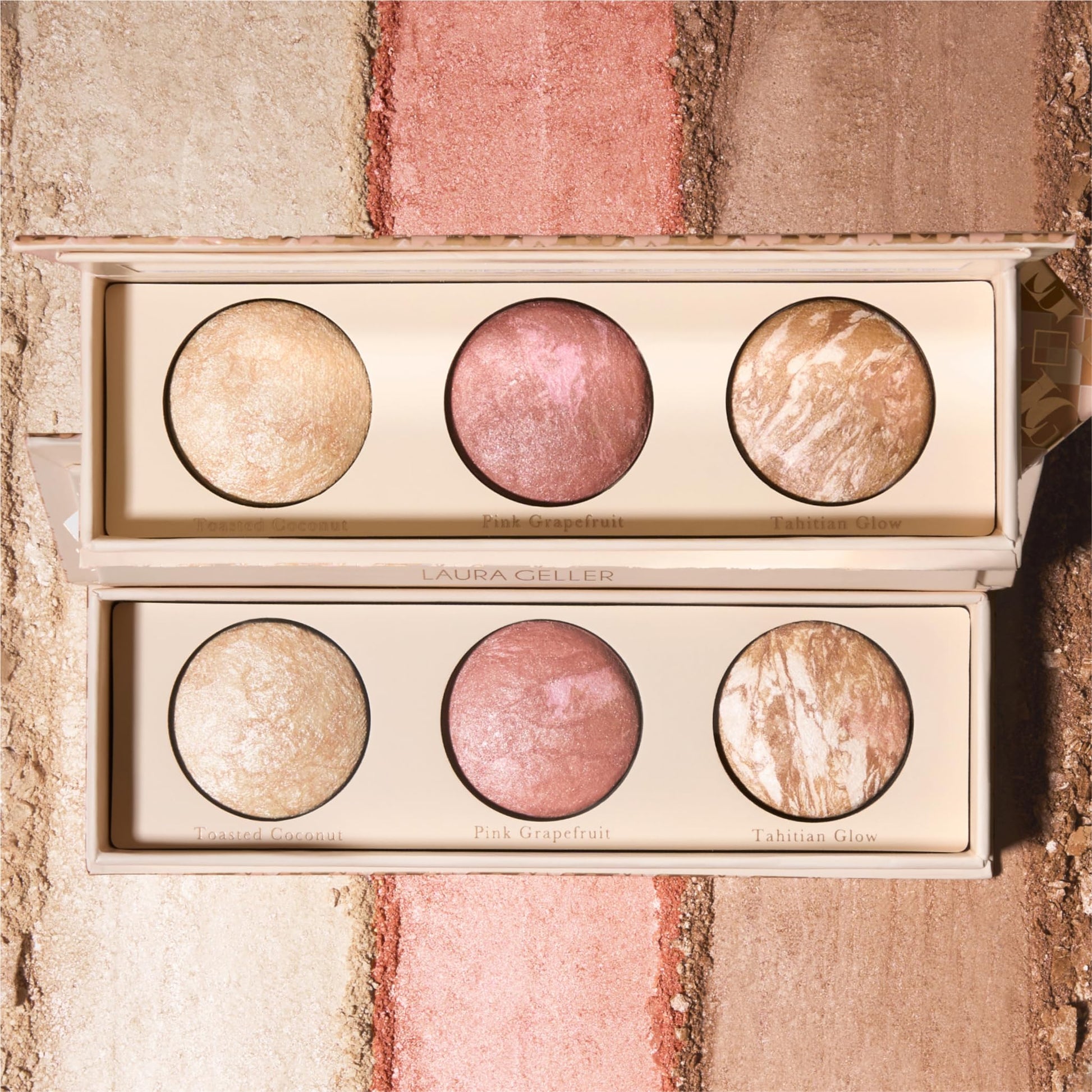 LAURA GELLER NEW YORK Geller's Greatest Lift-n-Glow Baked Trio Palette - Highlighter, Blush, Bronzer - All Skin Tones LAURA GELLER NEW YORK uk supplements