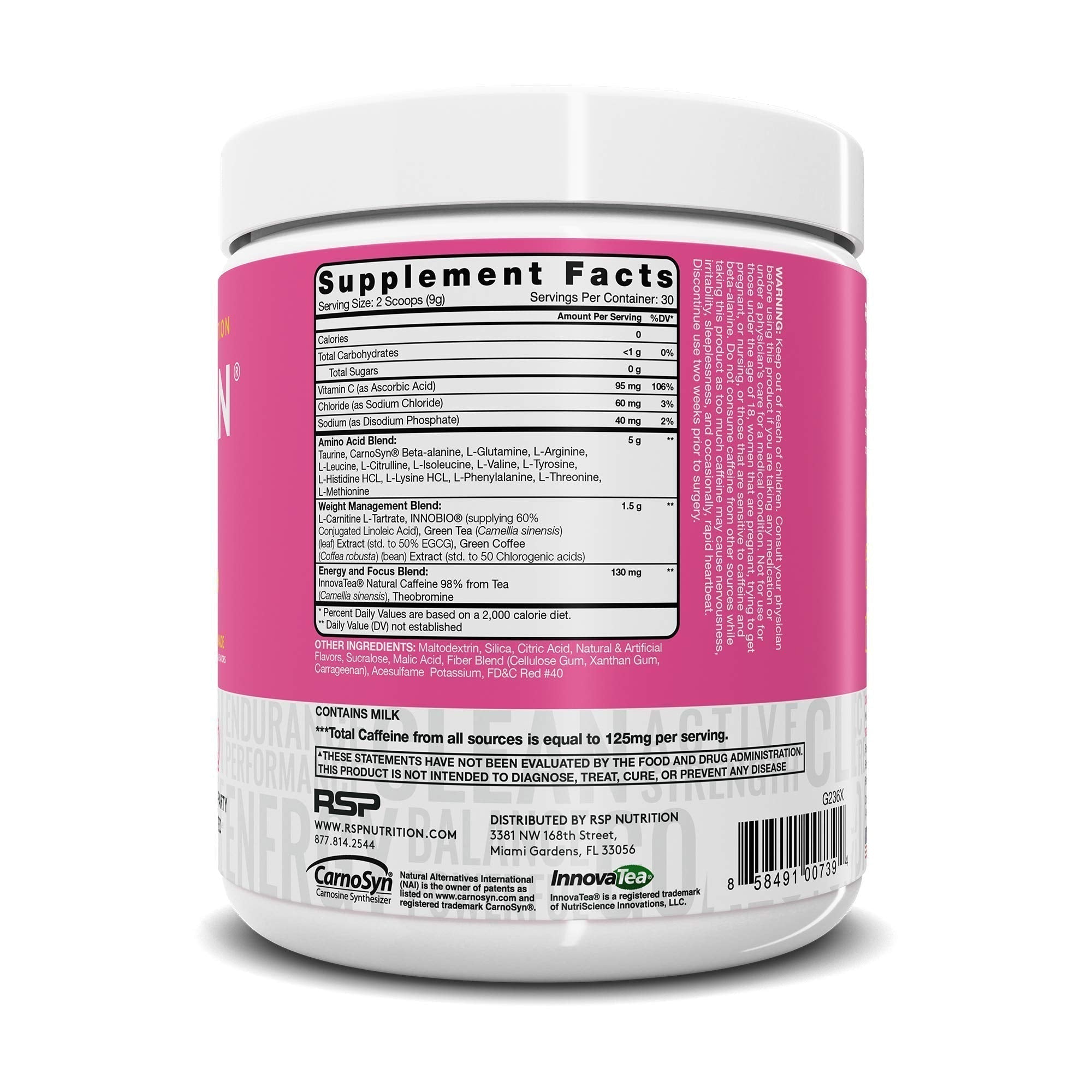 RSP NUTRITION AminoLean Pre Workout Energy (Pink Lemonade 30 Servings) RSP NUTRITION uk supplements