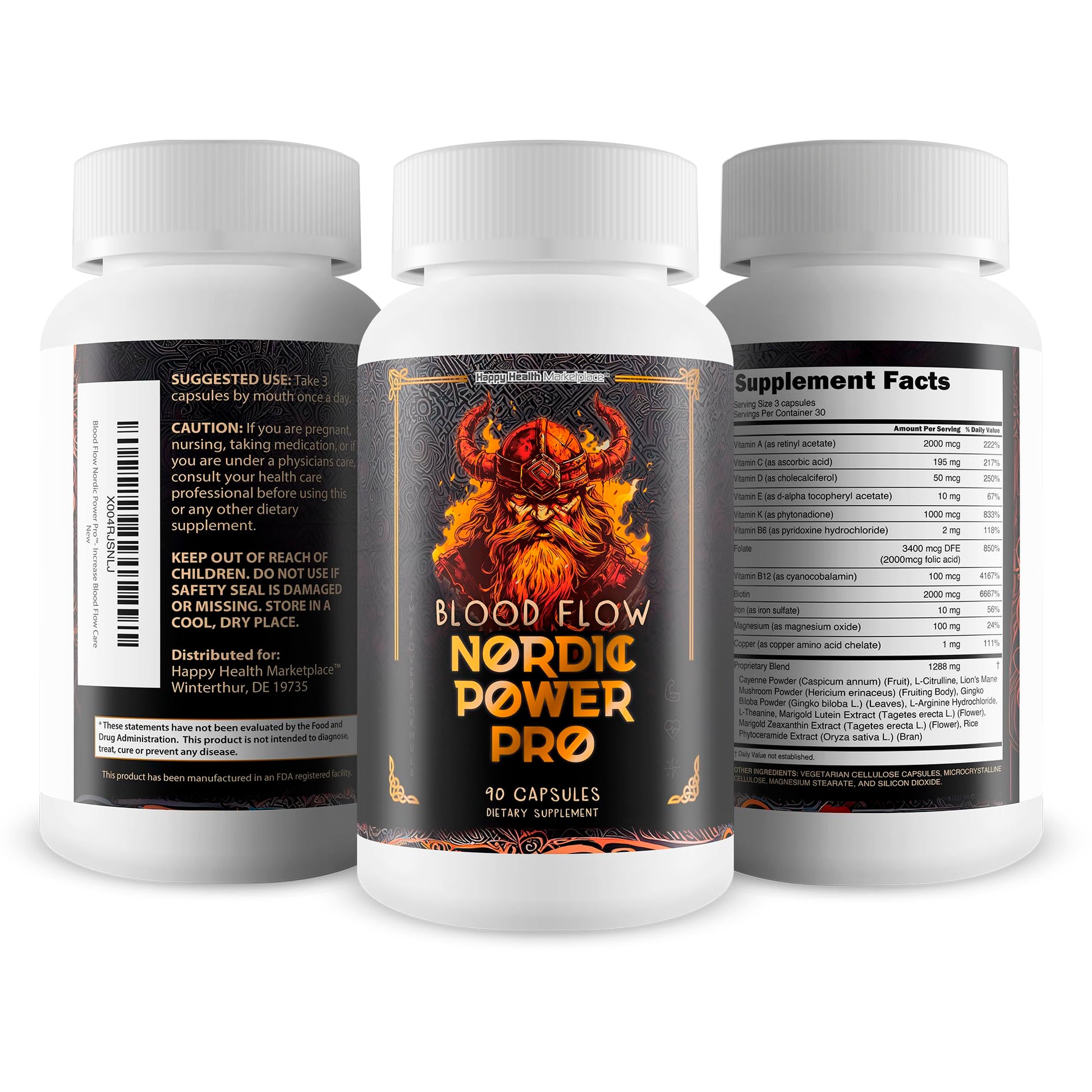 Blood Flow Nordic Power Pro - Our Best Blood Circulation Supplements for Men - Increase Blood Flow Care - Better Blood Flow Nordic Power Male Pills - Male Nordic Power Supplement for Max Blood Flow Happy Health Marketplace uk supplements