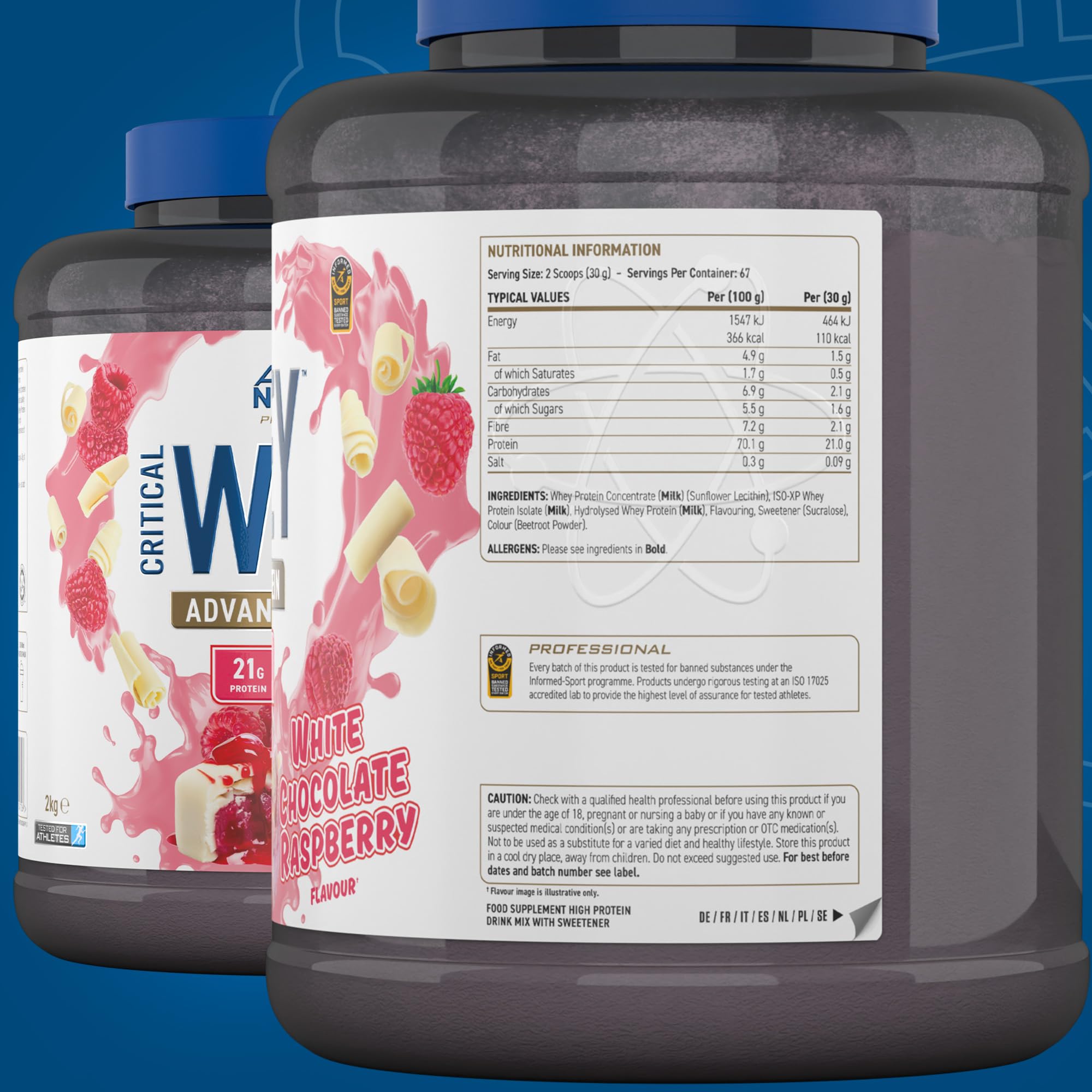 Applied Nutrition Critical Whey Protein Powder 2kg - High Protein Powder, Protein Milkshake Applied Nutrition uk supplements