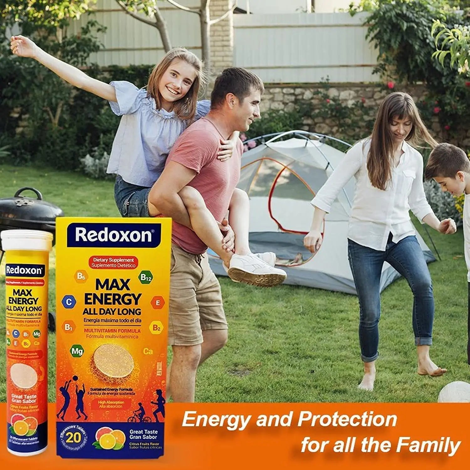 Redoxon Max Energy, Helps Support Inmune System, Citrus Flavor, 20 Effervescent Tablets, 2.82 Oz, Box Redoxon uk supplements