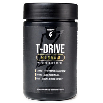 InnoSupps T-Drive Magnum Testosterone Booster Enhance Peak Performance Amplify Muscle Growth, Increase Libido & Energy Levels, Horny Goat Weed Tongkat Ali, Zinc, Fenugreek, Fat Burner 90 Caps/30 Days InnoSupps uk supplements