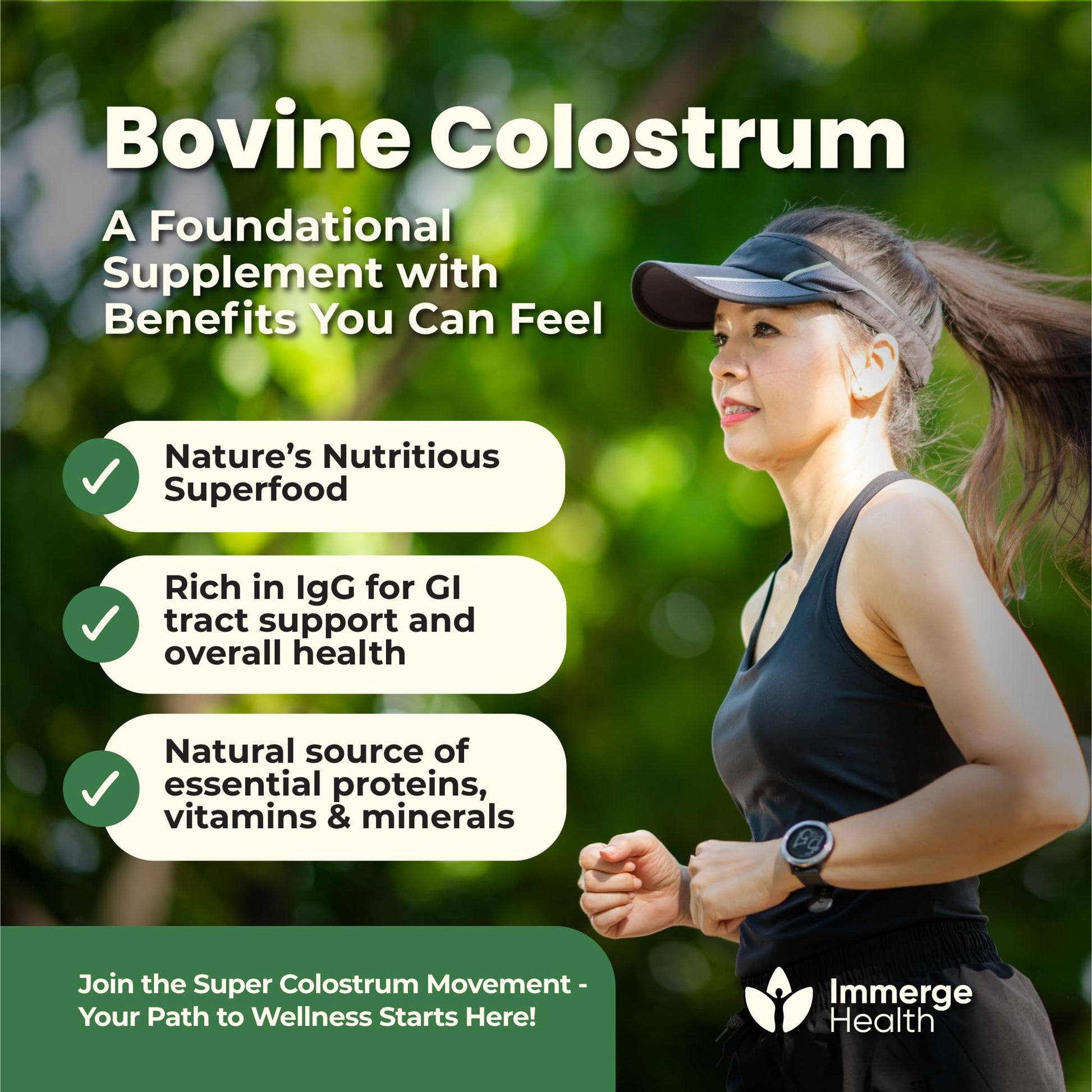 Immerge Health Super Colostrum Powder (60 Servings) – Premium Bovine Colostrum Supplement for Gut Health, Bloating & Immune Support – High IgG, 100% Grass Fed First Milking, Unflavored, Made in USA ImmergeHealth.com uk supplements