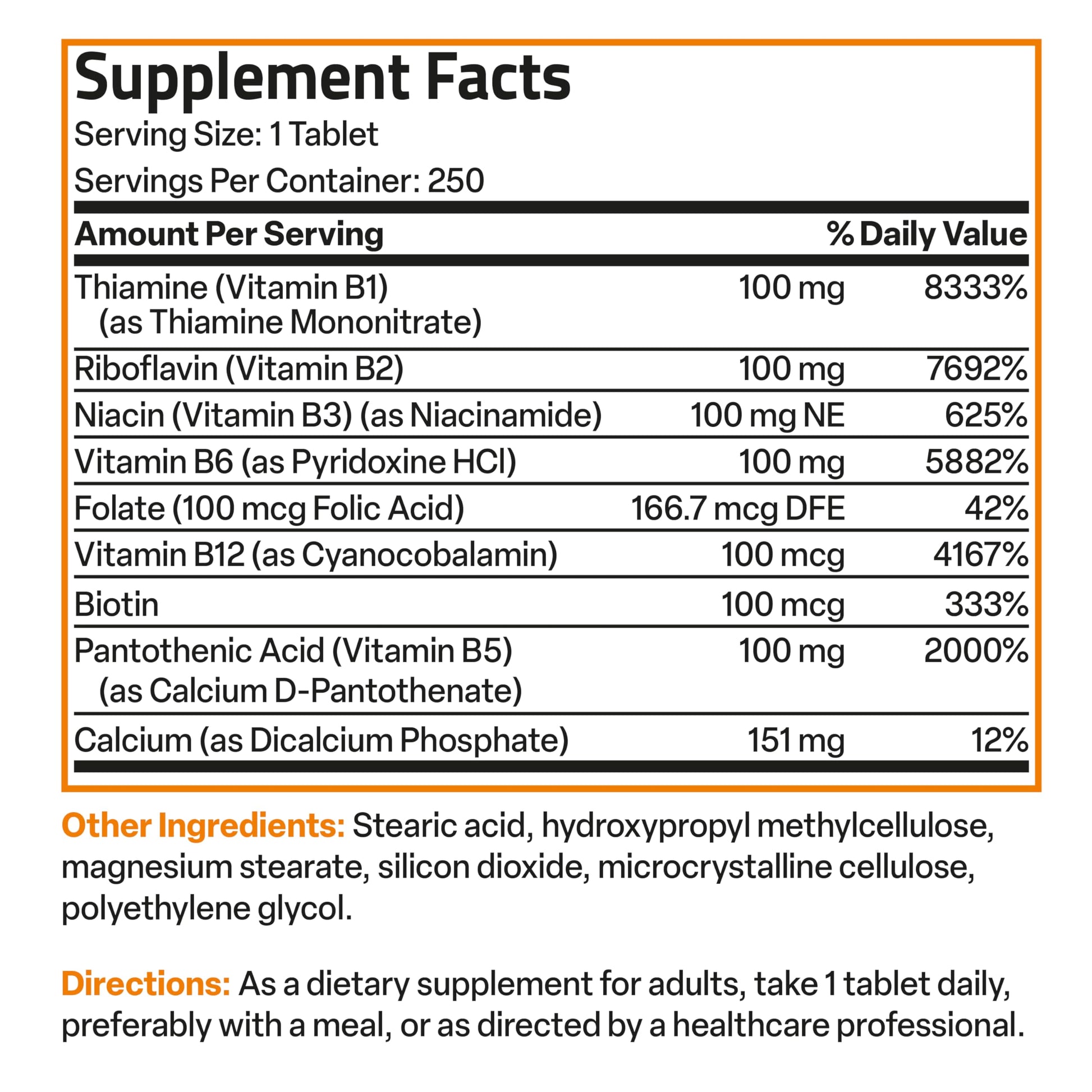 Bronson Super B 100 Vitamin B Complex Sustained Release Contains All B Vitamins Bronson uk supplements