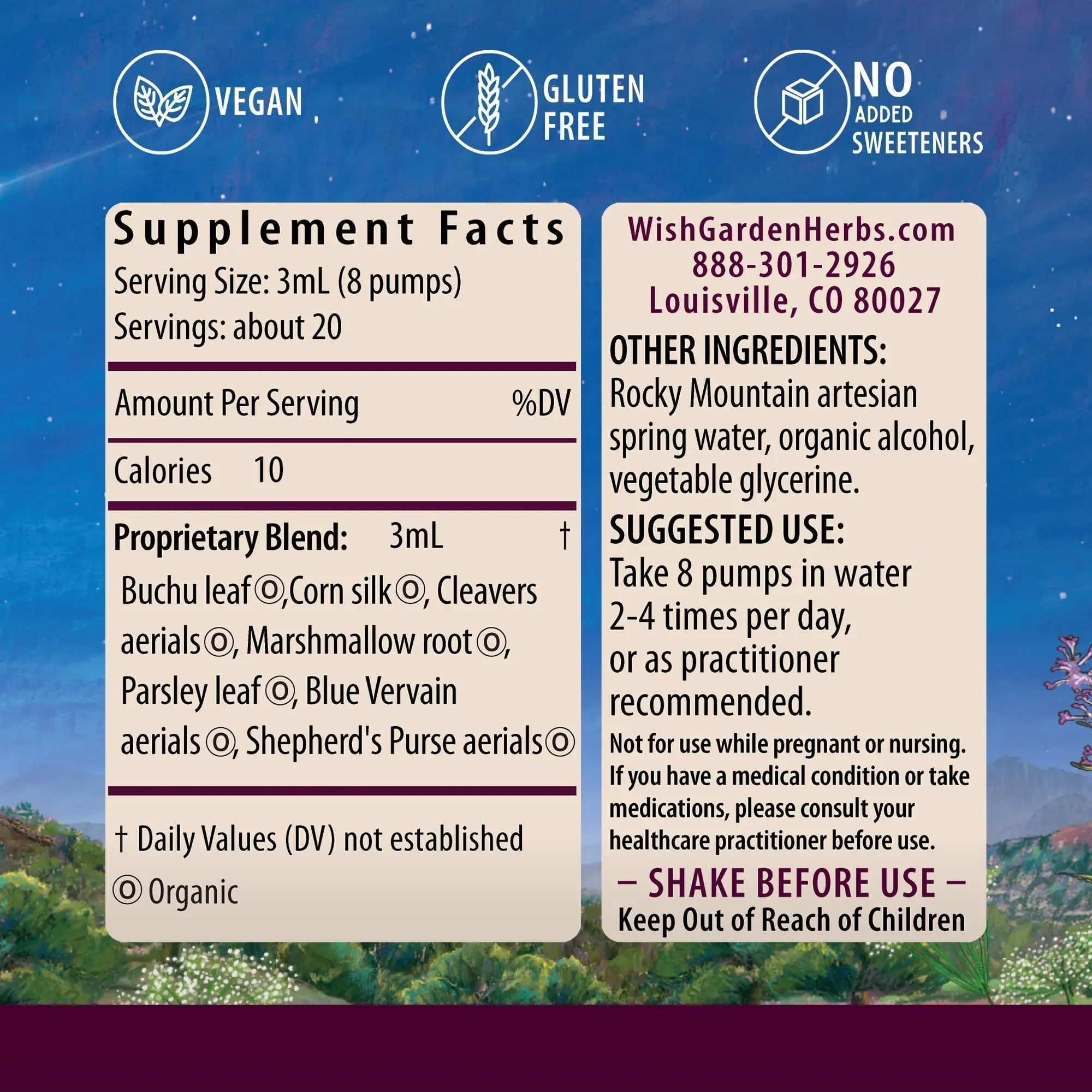 WishGarden Herbs Kidney Strength - Plant-Based Kidney Support Supplement with Buchu Leaf & Cornsilk Supports Kidney Health, Kidney Cleanse, Detox, Promotes Healthy Urinary Tract Health Function, 2oz WishGarden uk supplements