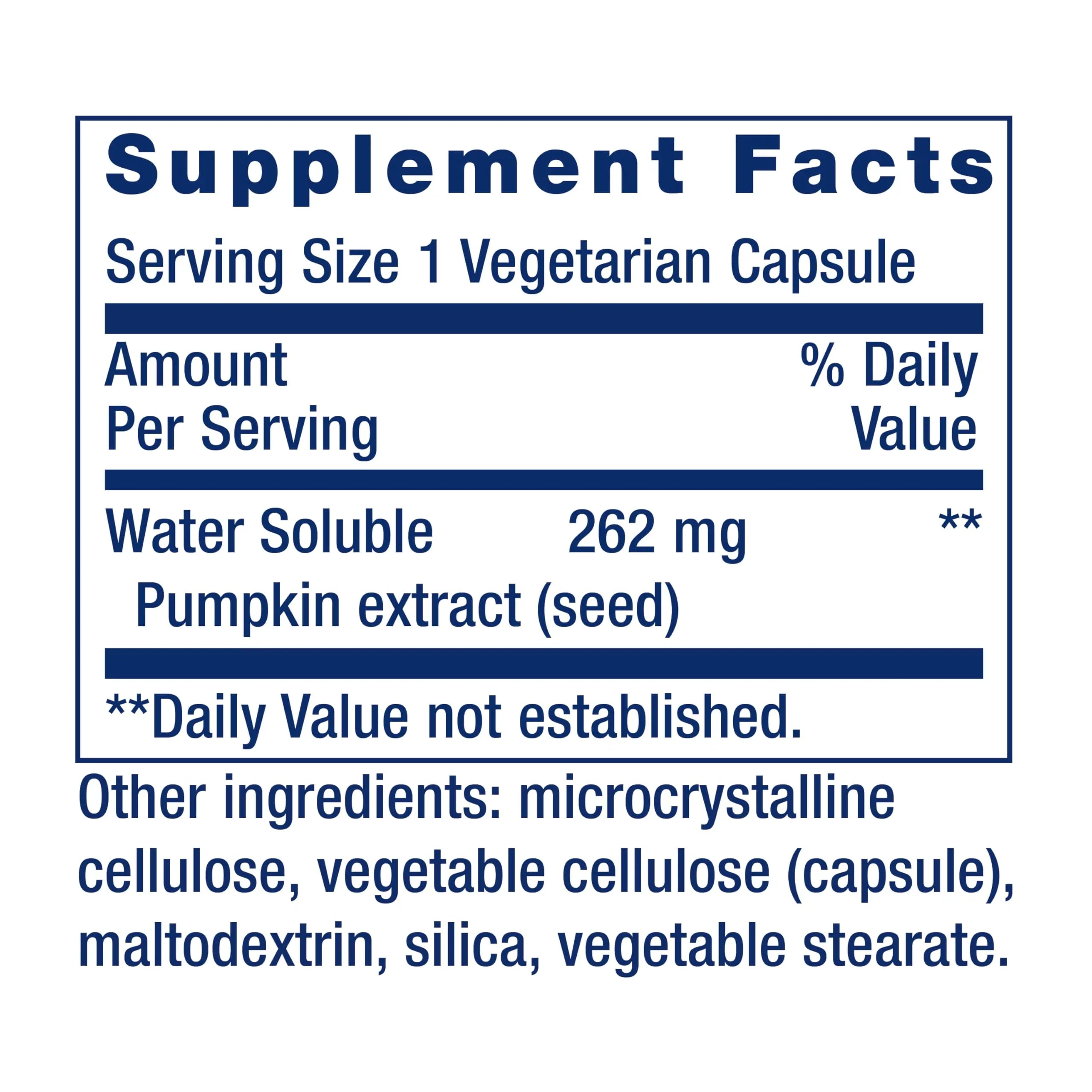 Life Extension Water-Soluble Pumpkin Seed Extract, Promotes Prostate & Urinary Tract Health, Bladder Health Support, Men, Women, Gluten-Free, Non-GMO, Vegetarian, 60 Capsules Life Extension uk supplements