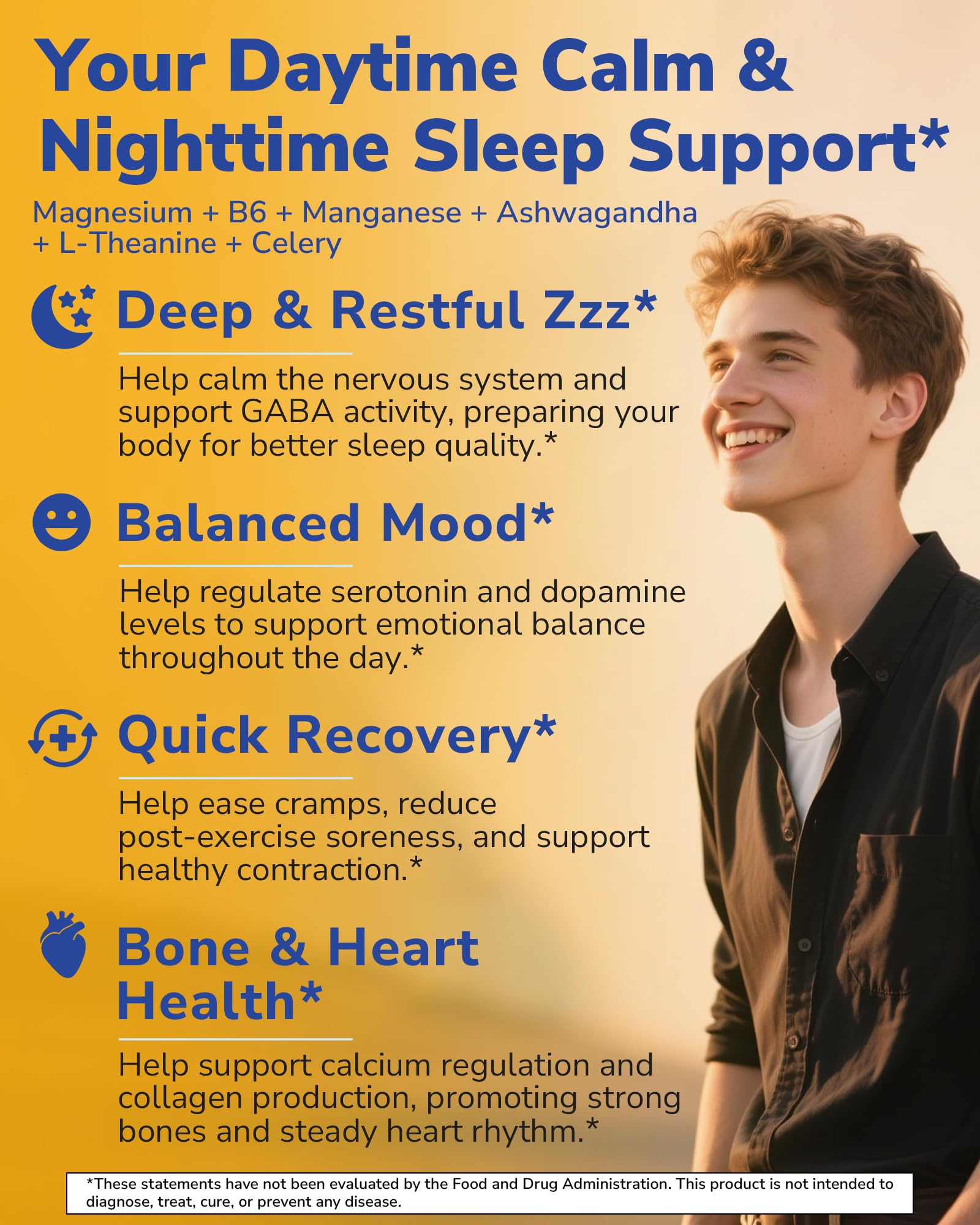 Vitalibre Magnesium Complex Supplement 500mg + Ashwagandha, L-Theanine, Vitamin B6 & Celery, High Absorption Magnesium Glycinate, Citrate, Malate, Sleep & Bone Support, 120 Vegan Capsules Vitalibre uk supplements