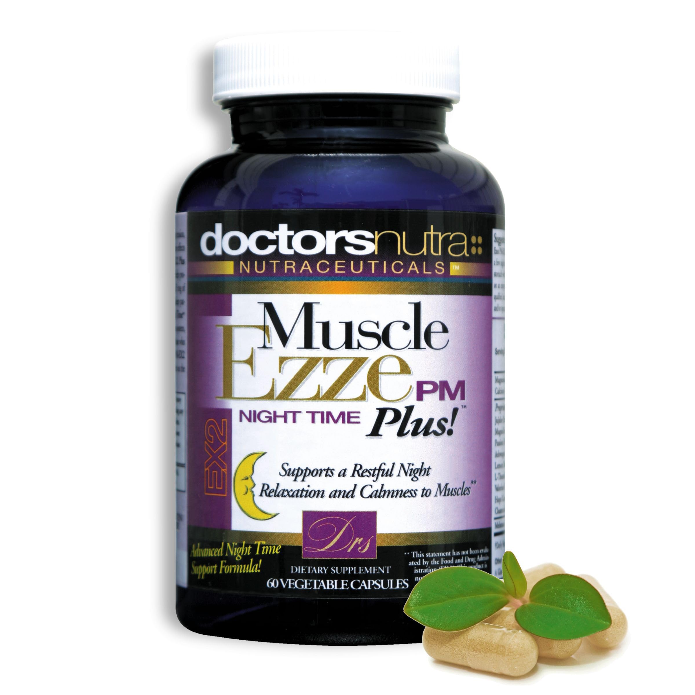 Muscle Ezze PM Plus Night Time Capsules by Doctors Nutra - Nighttime Use - Gluten-Free - 60 Capsules Doctors Nutra Nutraceuticals uk supplements