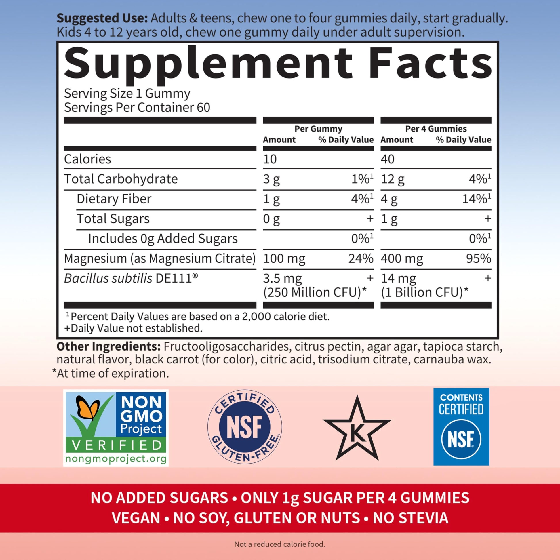 Garden of Life Magnesium Citrate Supplement Gummies with Prebiotics & Probiotics for Stress, Sleep & Recovery - Vegan, Gluten Free, Kosher, Non-GMO, No Added Sugars, Raspberry Flavor, 60 Count Garden of Life uk supplements