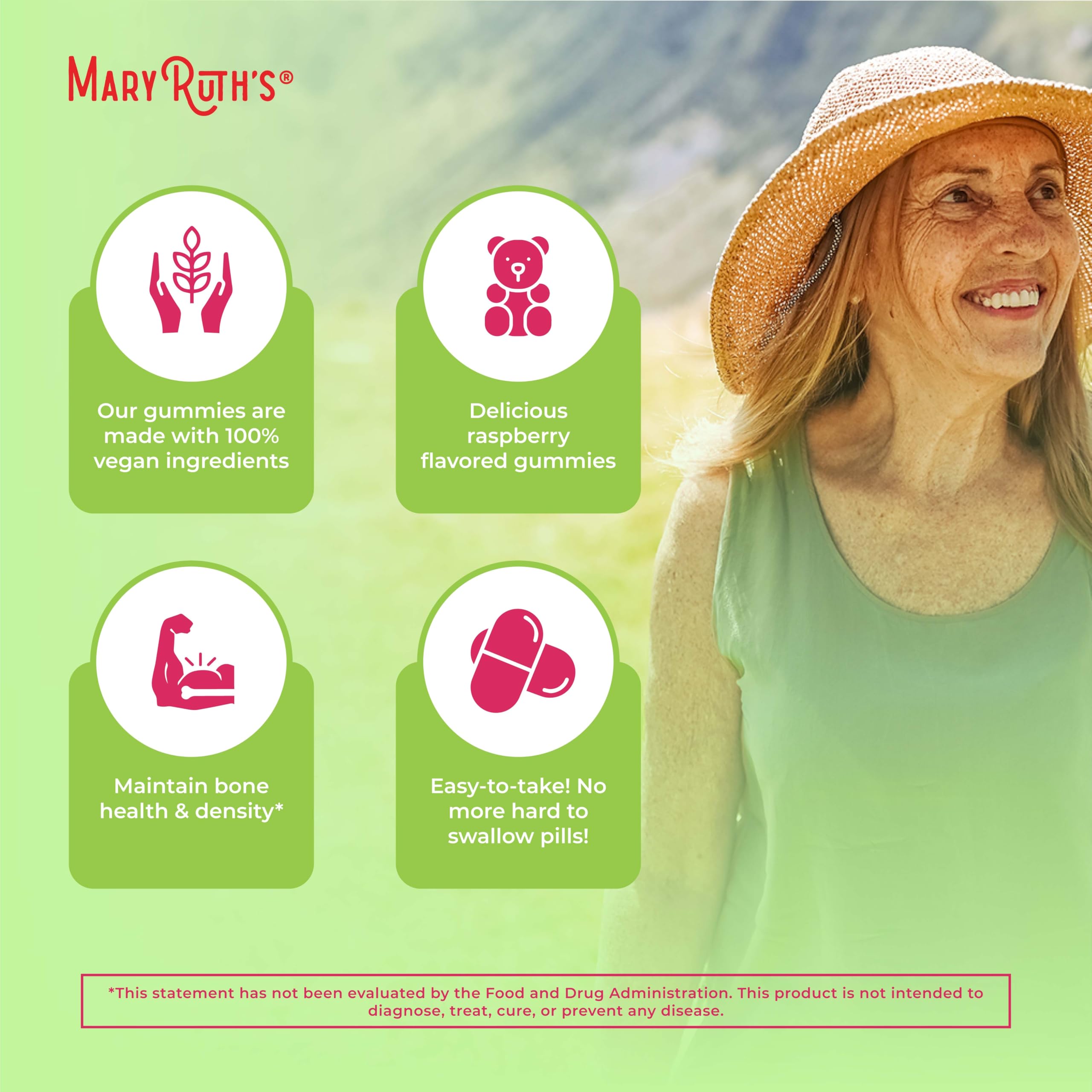 MaryRuth Organics Sugar Free | 2 Month Supply | Vitamin D & B12 Vitamin Supplements for Adults & Kids | Bone Health | Immune Support | Vegan | Non-GMO | 60 Servings MARYRUTH'S uk supplements