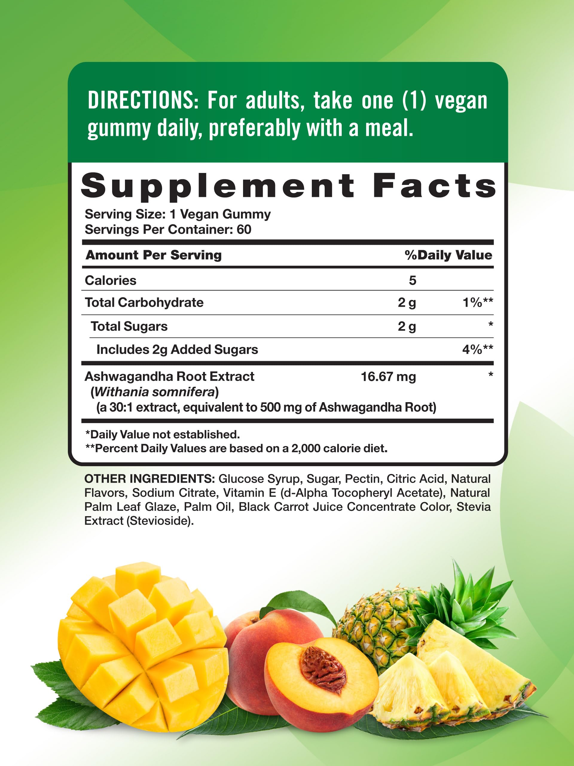 Nature's Truth Ashwagandha Gummies | 60 Count | Tropical Flavor | Vegan, Non-GMO, & Gluten Free Supplement Nature's Truth uk supplements