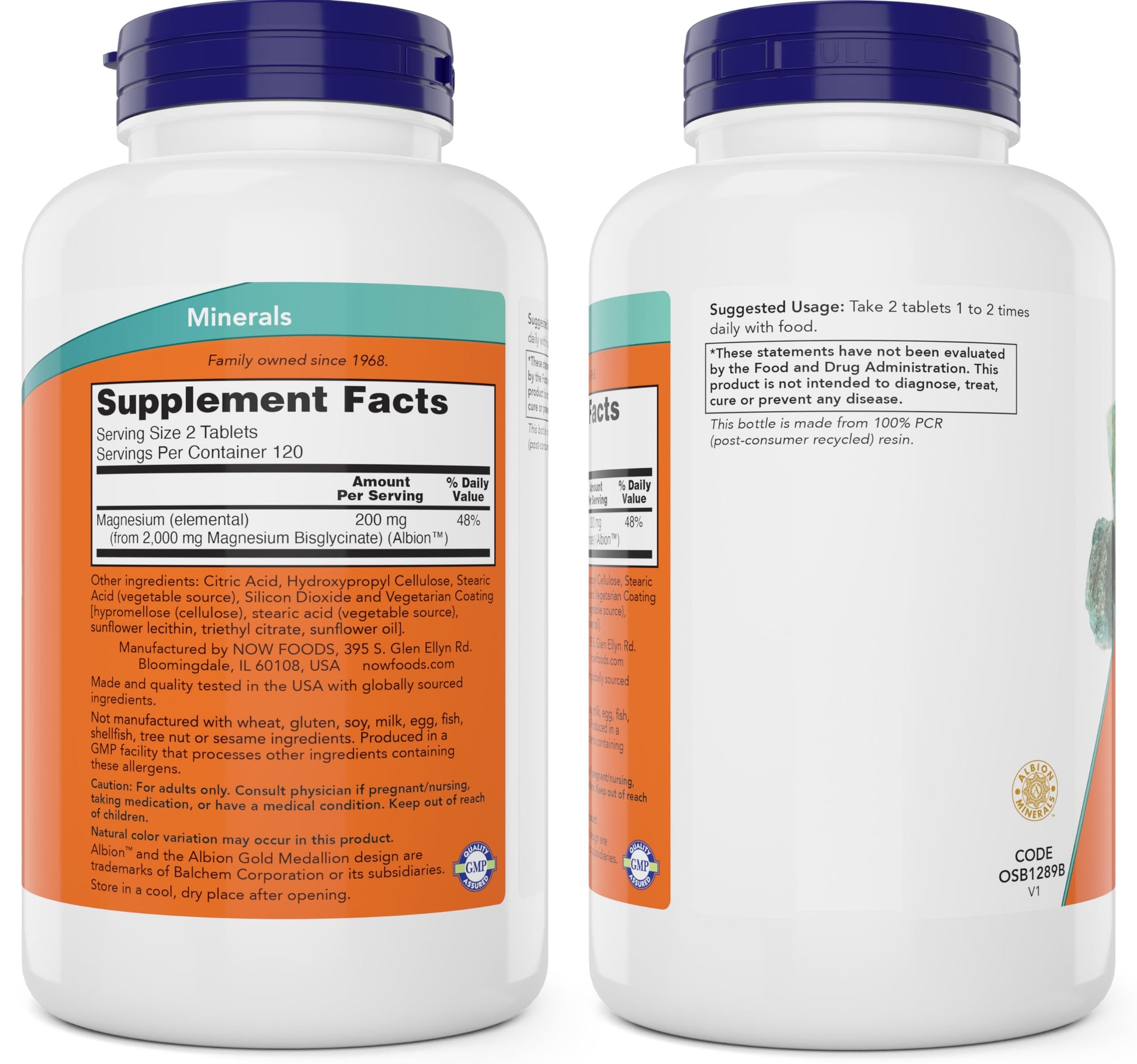 Now Foods Magnesium Glycinate, 240 Tablets - Supports Healthy Muscle and Nerve Functions - Non-GMO NOW Foods uk supplements