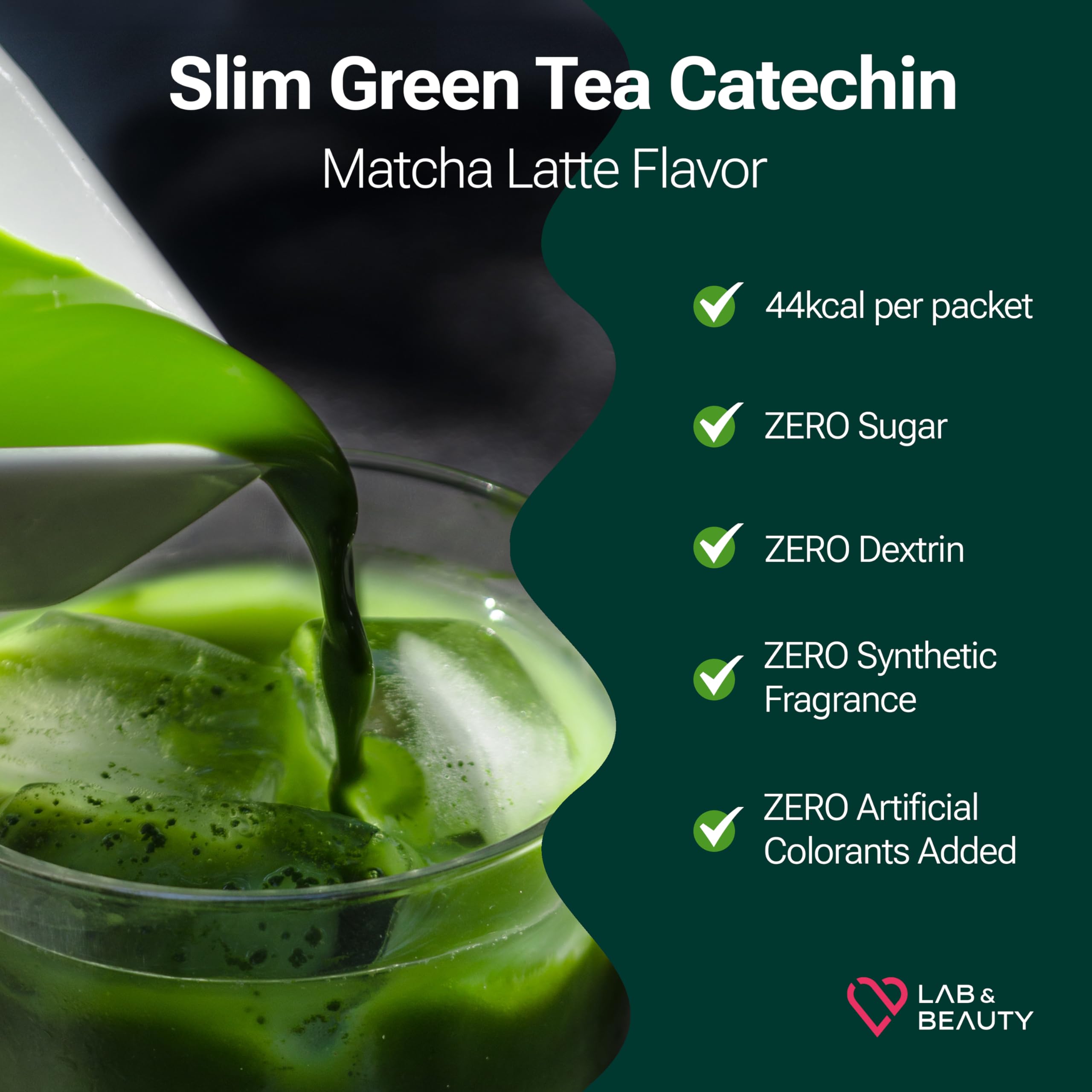 Slim Green Tea Catechin - Matcha Latte Flavor - 15 Pack - Supports Healthy Weight JAYU uk supplements