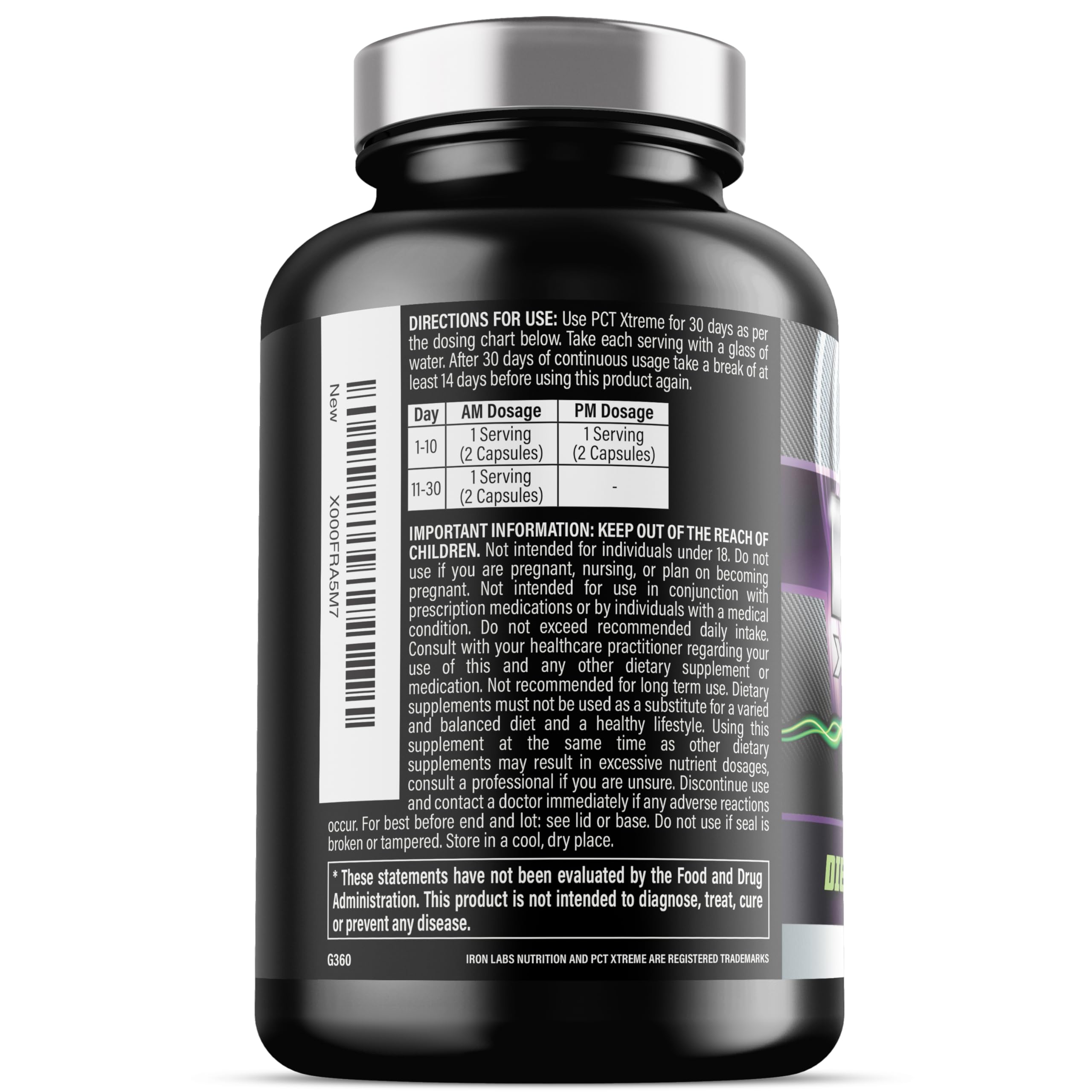Iron Labs Nutrition PCT Xtreme - PCT Supplement for Men - 30 Day Course - Post Cycle Support Booster (80 Capsules) Iron Labs Nutrition uk supplements