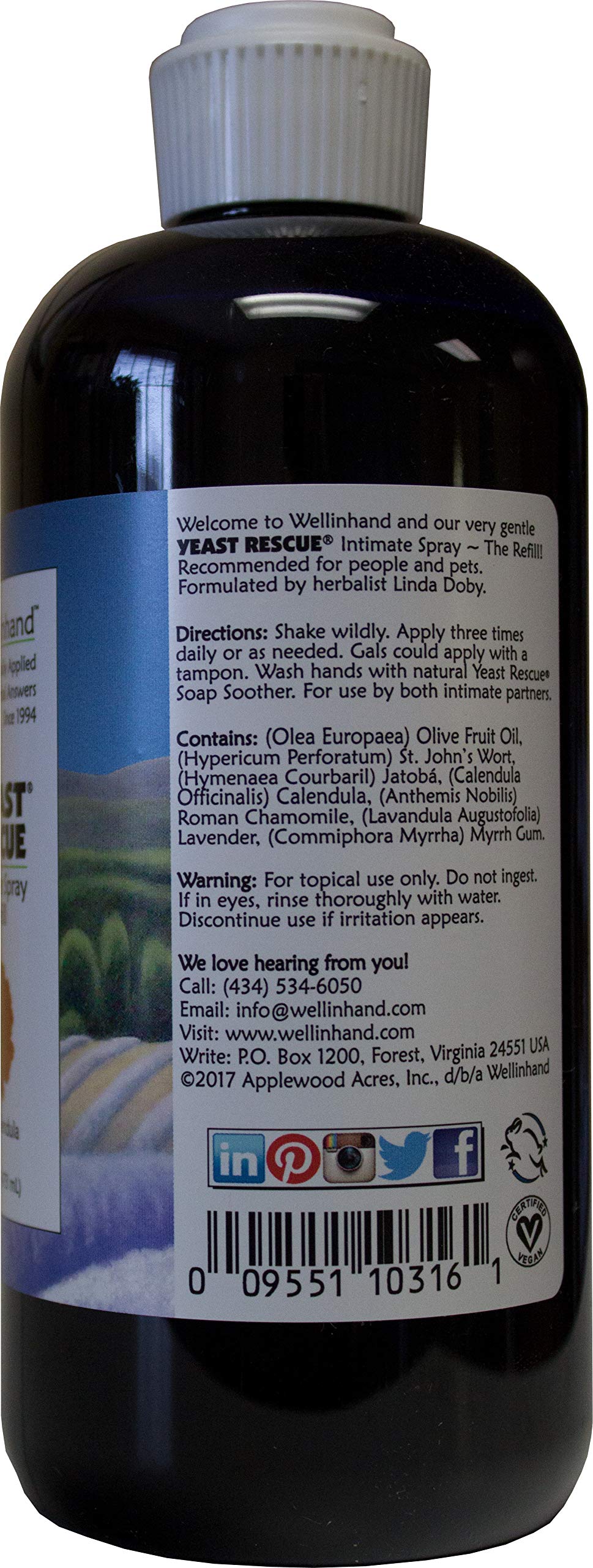 Yeast Rescue Soap Soother 16 fl.oz. Refill Economy Well-In-Hand uk supplements