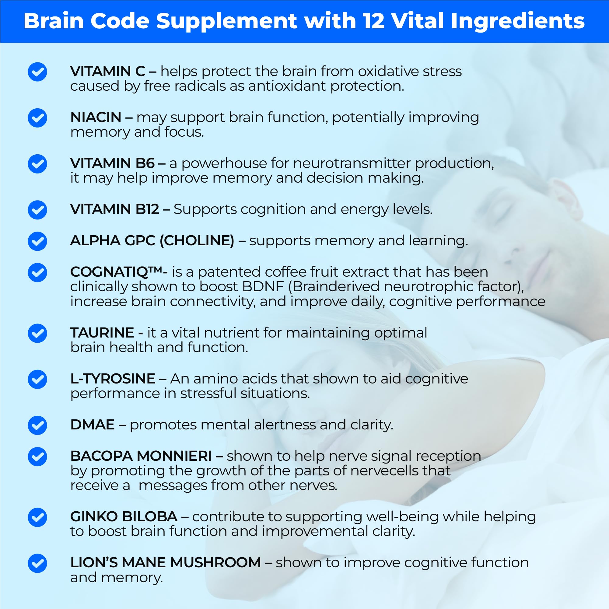HerbaMe Brain Code Nootropic Brain Supplement for Memory and Focus | Supports Cognitive Health & Mental Clarity, Enhance Concentration | 90 Capsules HerbaMe uk supplements