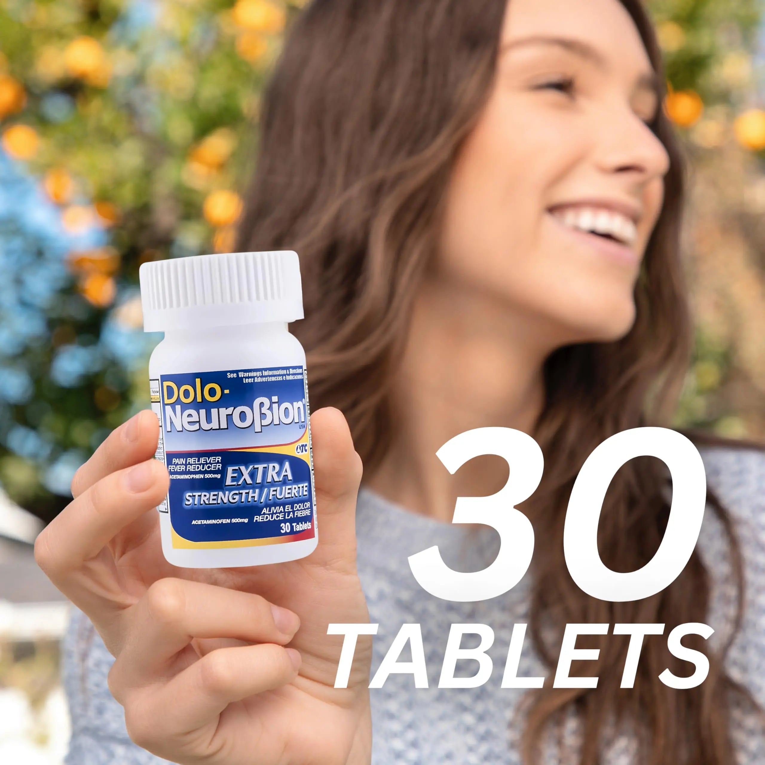 Dolo Neurobion 30 Tablets - Pain Reliever, Fever Reducer, Extra Strength, Fuerte, Alivia el Dolor, Reduce la Fiebre Neurobion uk supplements