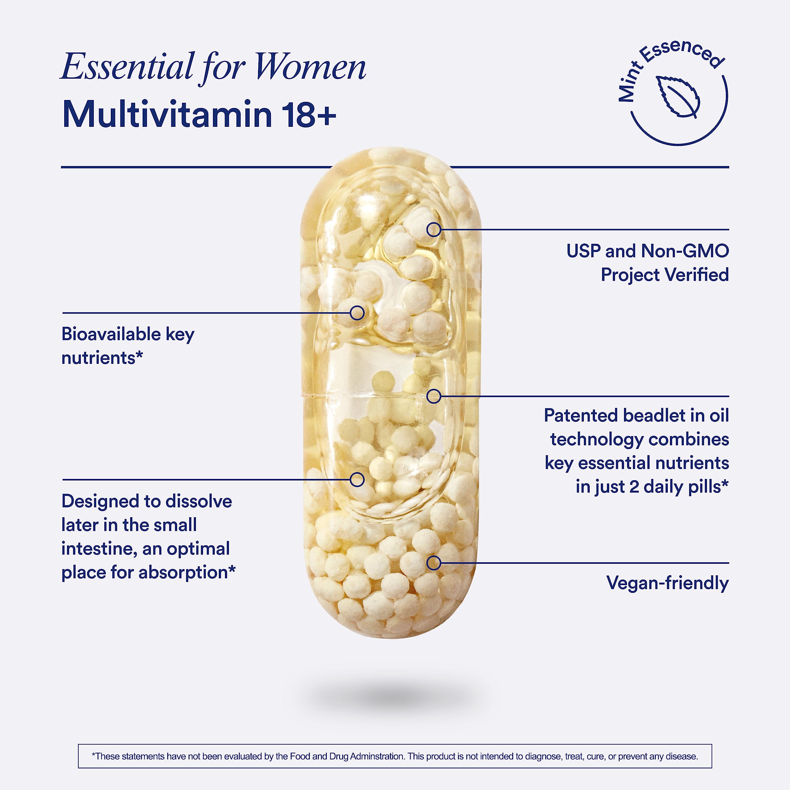 Ritual Multivitamin for Women 18+ with Vitamin D3 for Immune Support*, Vegan Omega 3 DHA, B12, Iron, Gluten Free, Non GMO, USP Verified, Mint Ritual uk supplements