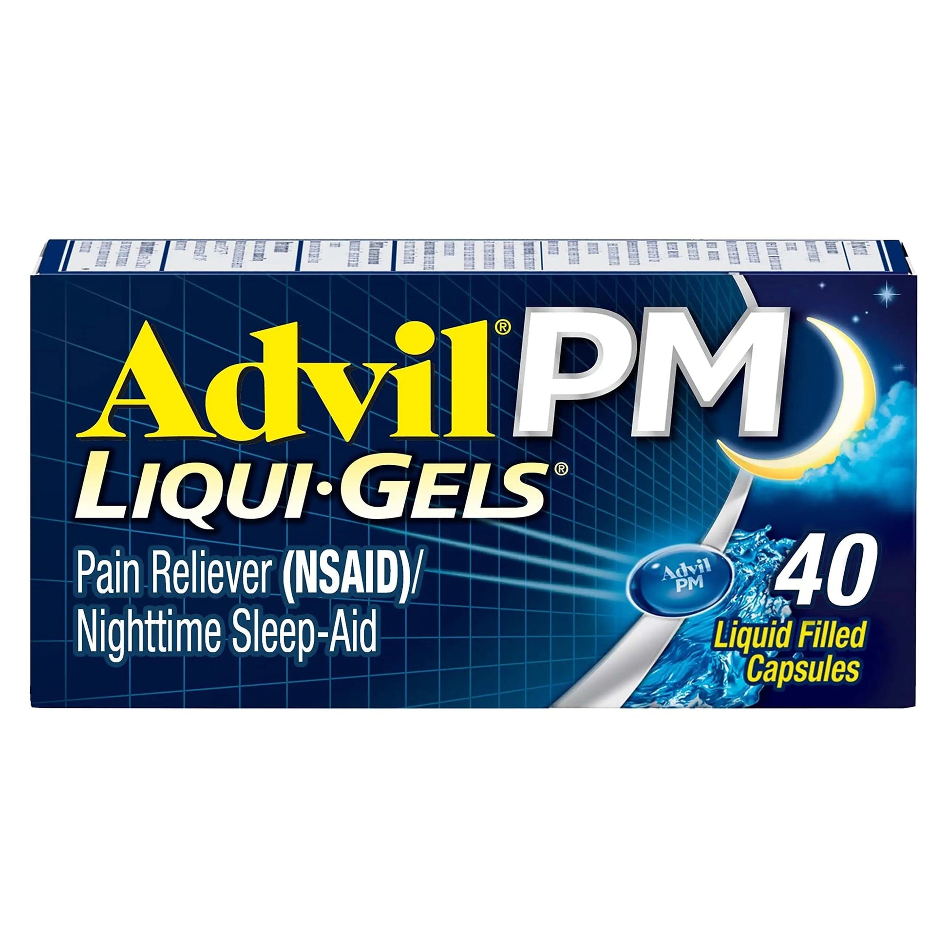 Advil PM Pain Reliever and Nighttime Sleep Aid, Pain Medicine with Ibuprofen for Pain Relief and Diphenhydramine Citrate for a Sleep Aid - 40 Coated Caplets Advil uk supplements