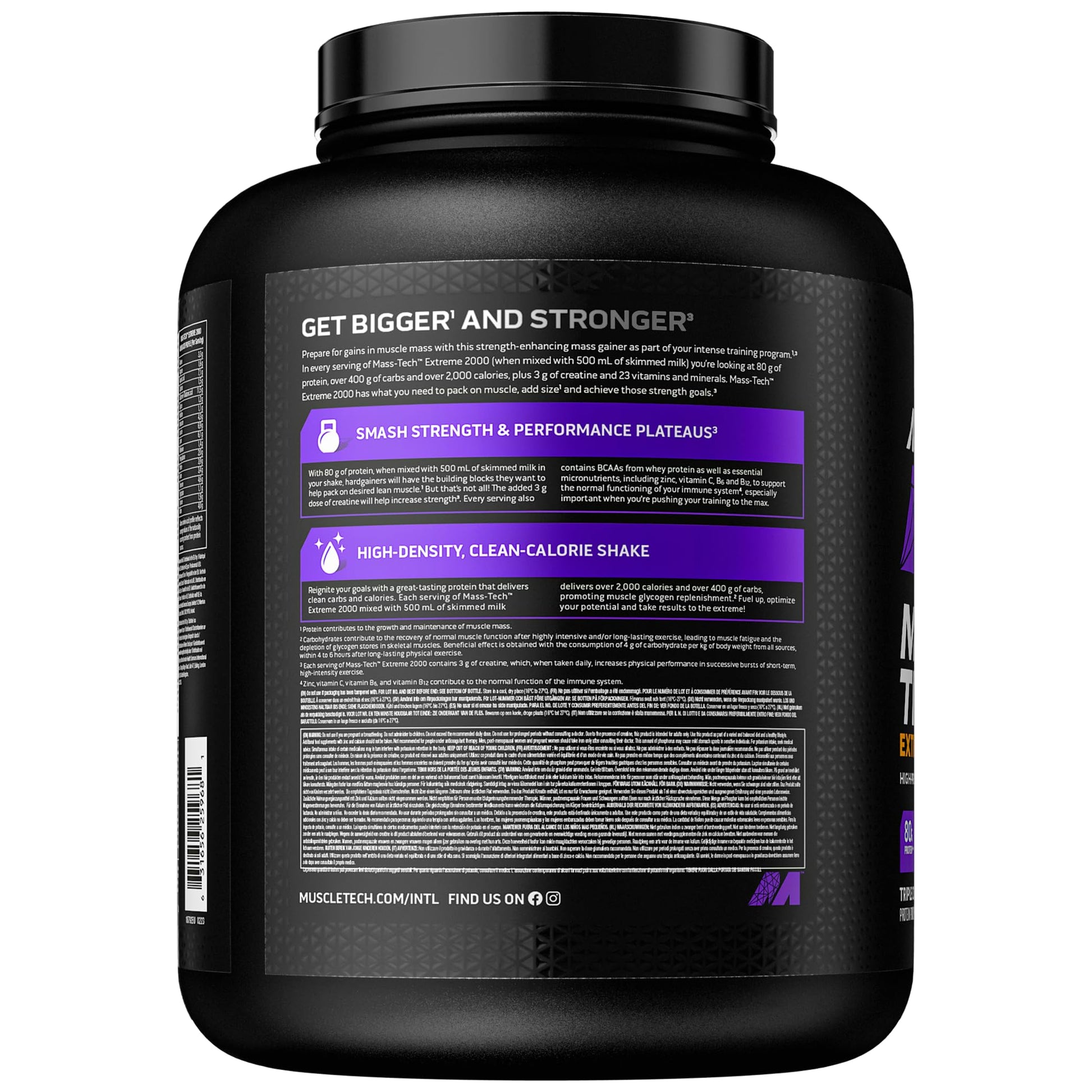 MuscleTech MassTech Extreme Protein Powder, Weight & Muscle Mass Gainer, Whey Mass Protein Powder Muscletech uk supplements