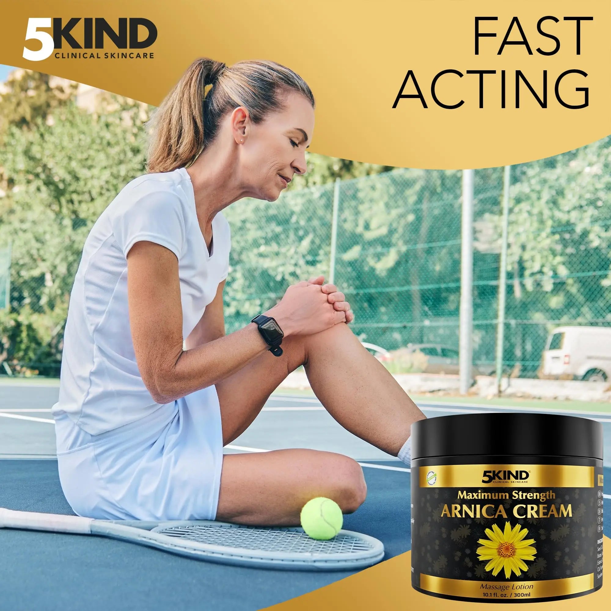 5kind Extra Strong Arnica Cream for Bruising and Swelling 10.1 Fl Oz - Arnica Bruise Cream Extra Strength Fast Healing Thin Skin - High Concentration Arnica Montana Extract for Bruises-Natural Formula 5kind clinical skincare uk supplements