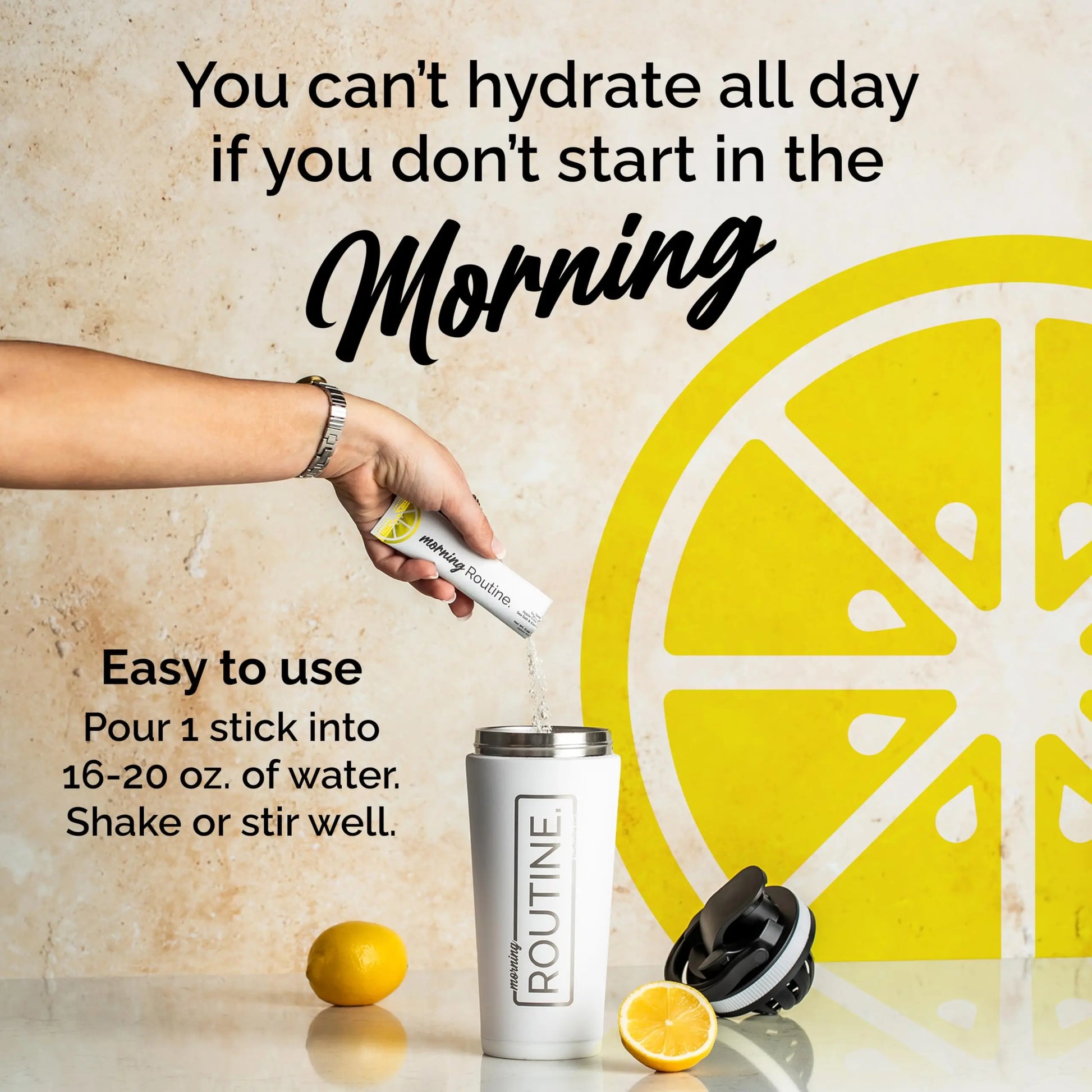 ROUTINE Morning Daily Hydration | Electrolyte Powder Packets | Lemon, Apple Cider Vinegar & Sea Salt Drink Mix | Sugar-Free, Keto & Paleo-Friendly | 3rd-Party ROUTINE uk supplements
