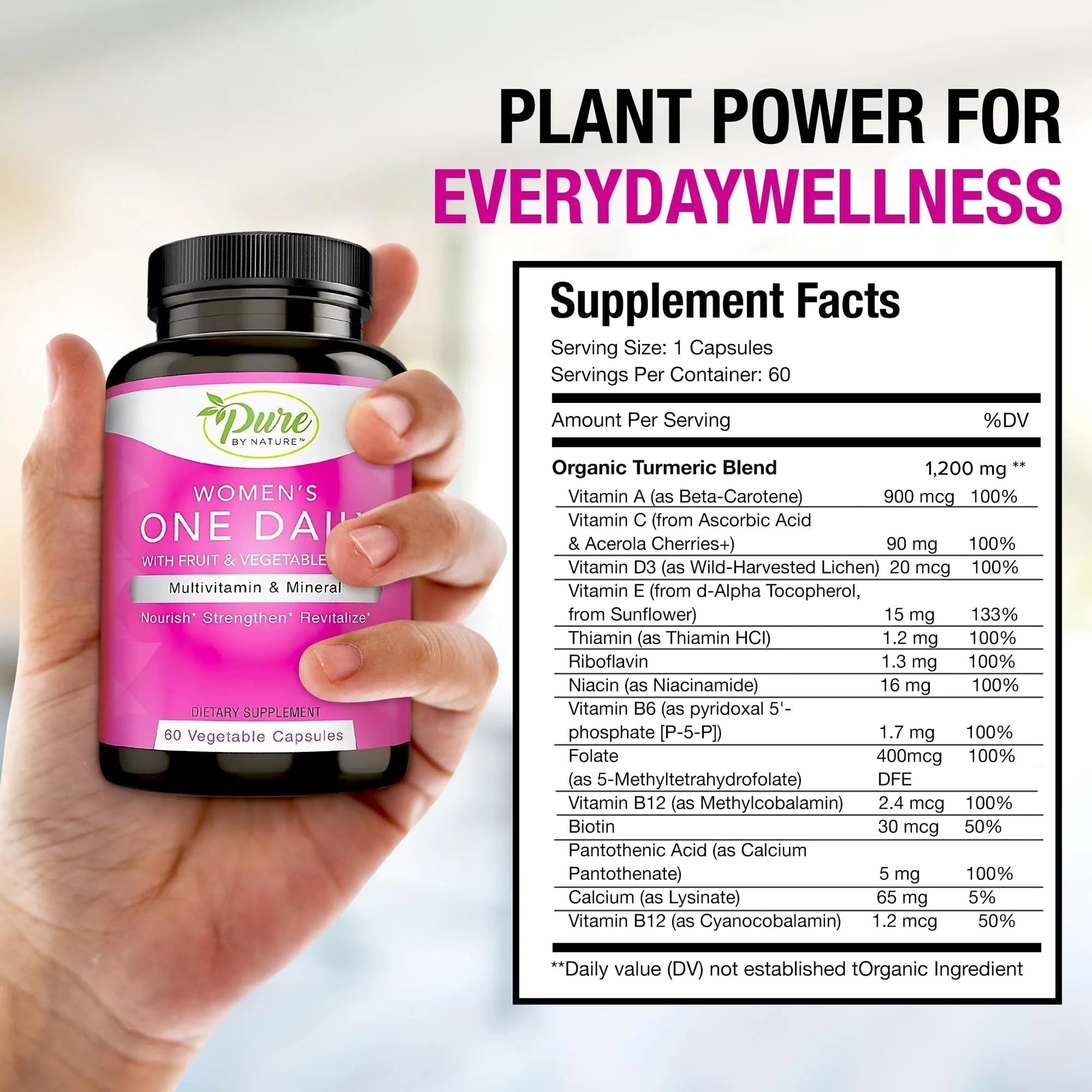 Pure By Nature One-Daily Multi-Vitamin for Women, 60 Count Pure By Nature uk supplements