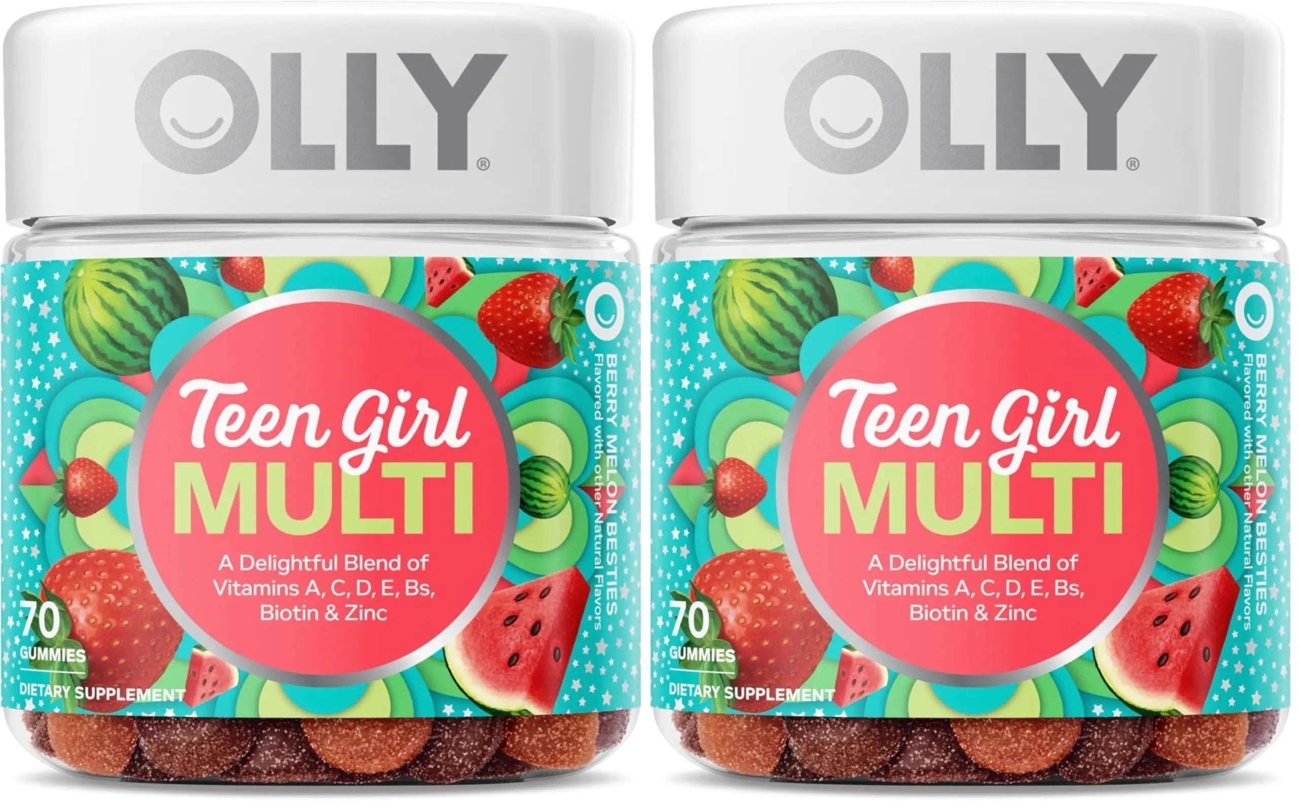 OLLY Teen Girl Multi Gummy, Healthy Skin and Immune Support, 15 Essential Vitamins, Biotin, Zinc, Calcium, Chewable Multivitamin OLLY uk supplements