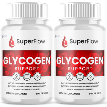 (2 Pack) Super Flow Glycogen Support, Official SuperFlow Advanced Formula Glyco Optimizer Capsules, All Natural Super Flow Pills, Daily Wellness Supplement to Support Healthy Balance (120 Capsules) Syvor uk supplements