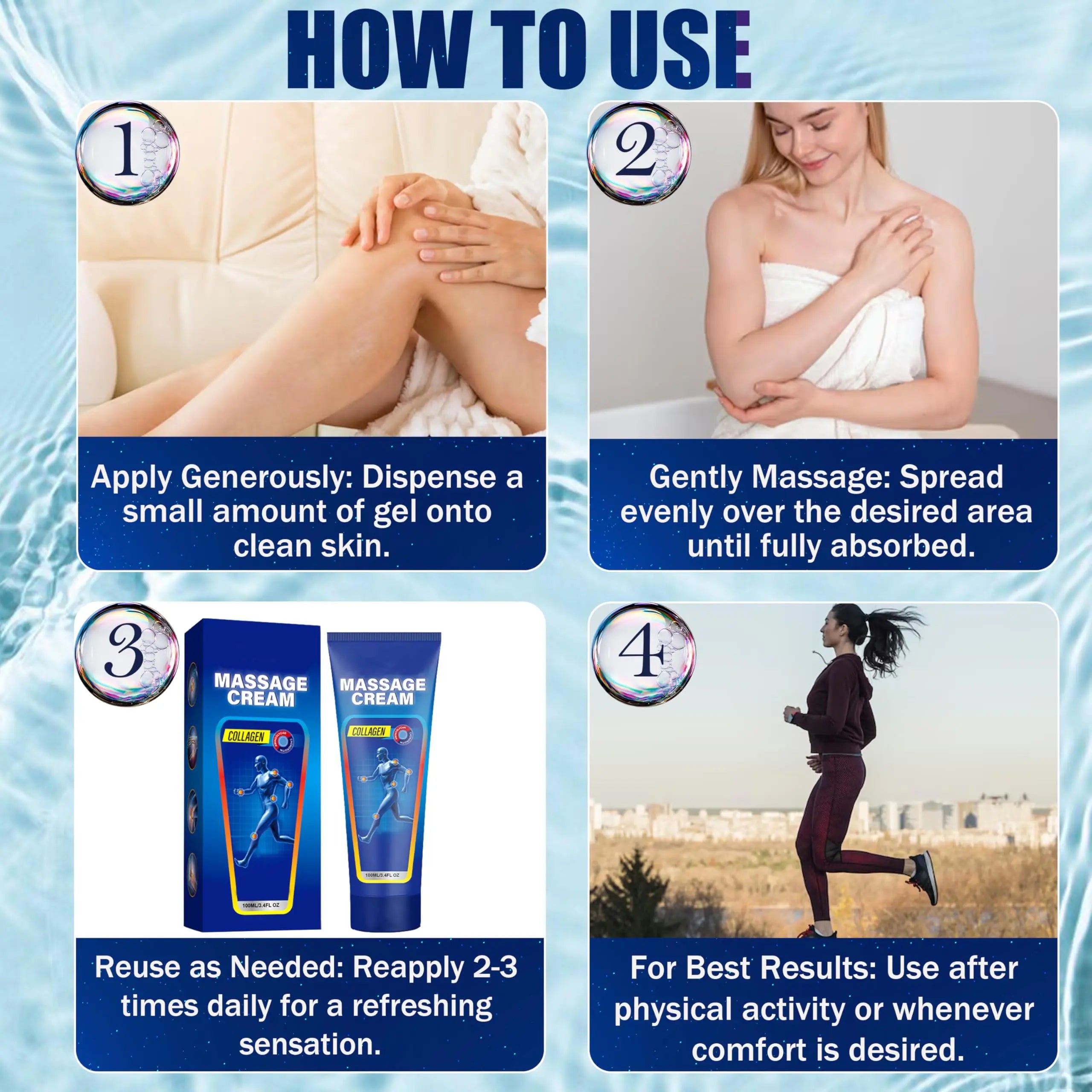 Soothing Cooling Gel for Muscle Tightness – Fast Absorbing Formula with Aloe Vera, Menthol & Tea Tree Oil | Sports & Daily Body Care Gel for Women & Men | Non-Greasy, Refreshing Feel (100ML/3.4oz) MIsiyuo uk supplements