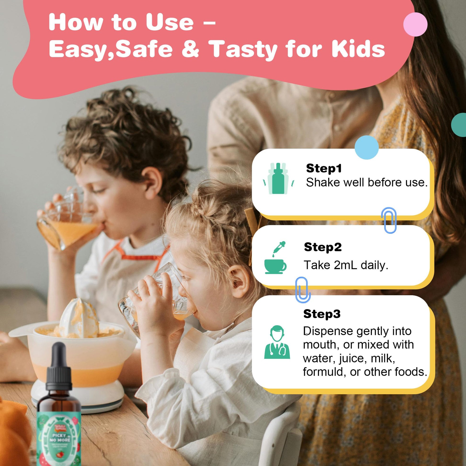Well&Whole Sulforaphane Kids Liquid Supplement – Pick No More Broccoli Sprout Extract Drops, Hidden Greens for Picky Eaters, Daily Nutrition Support, Sugar-Free, Vegan, 60mL Well&Whole uk supplements