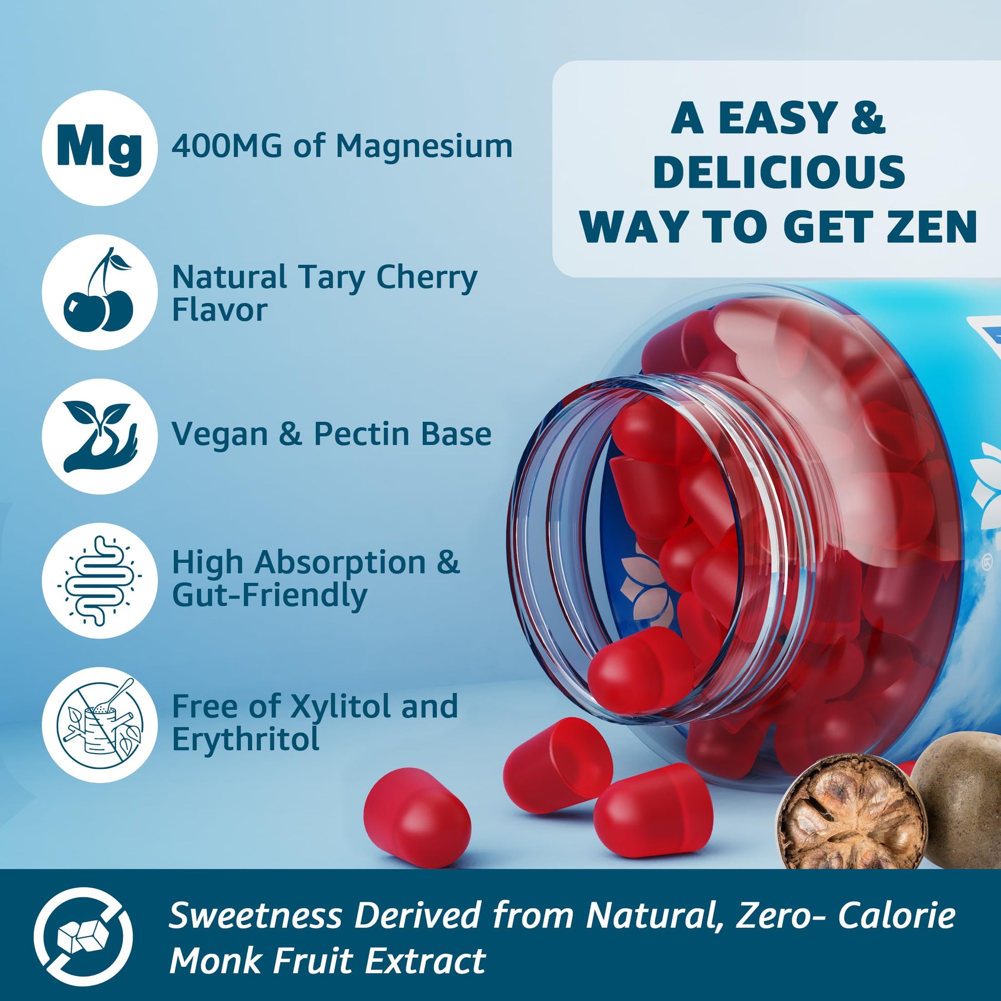 Sugar Free Magnesium Complex for Women, Calm Magnesium Gummies for Adults 400mg, Magnesium Glycinate, Citrate, Malate & More- Magnesium Gummy with Magnesium Ashwagandha, D3, B12 for Relax, Calm, Vegan LILICARE uk supplements