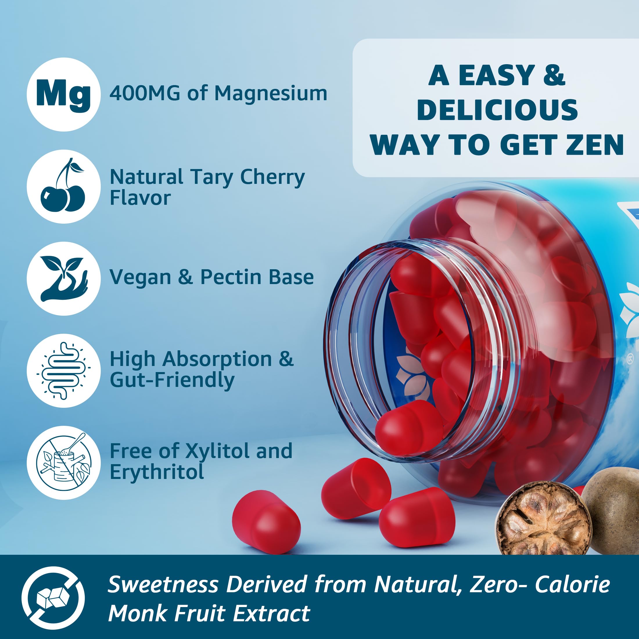 Sugar Free Magnesium Complex for Women, Calm Magnesium Gummies for Adults 400mg, Magnesium Glycinate, Citrate, Malate & More- Magnesium Gummy with Magnesium Ashwagandha, D3, B12 for Relax, Calm, Vegan LILICARE uk supplements