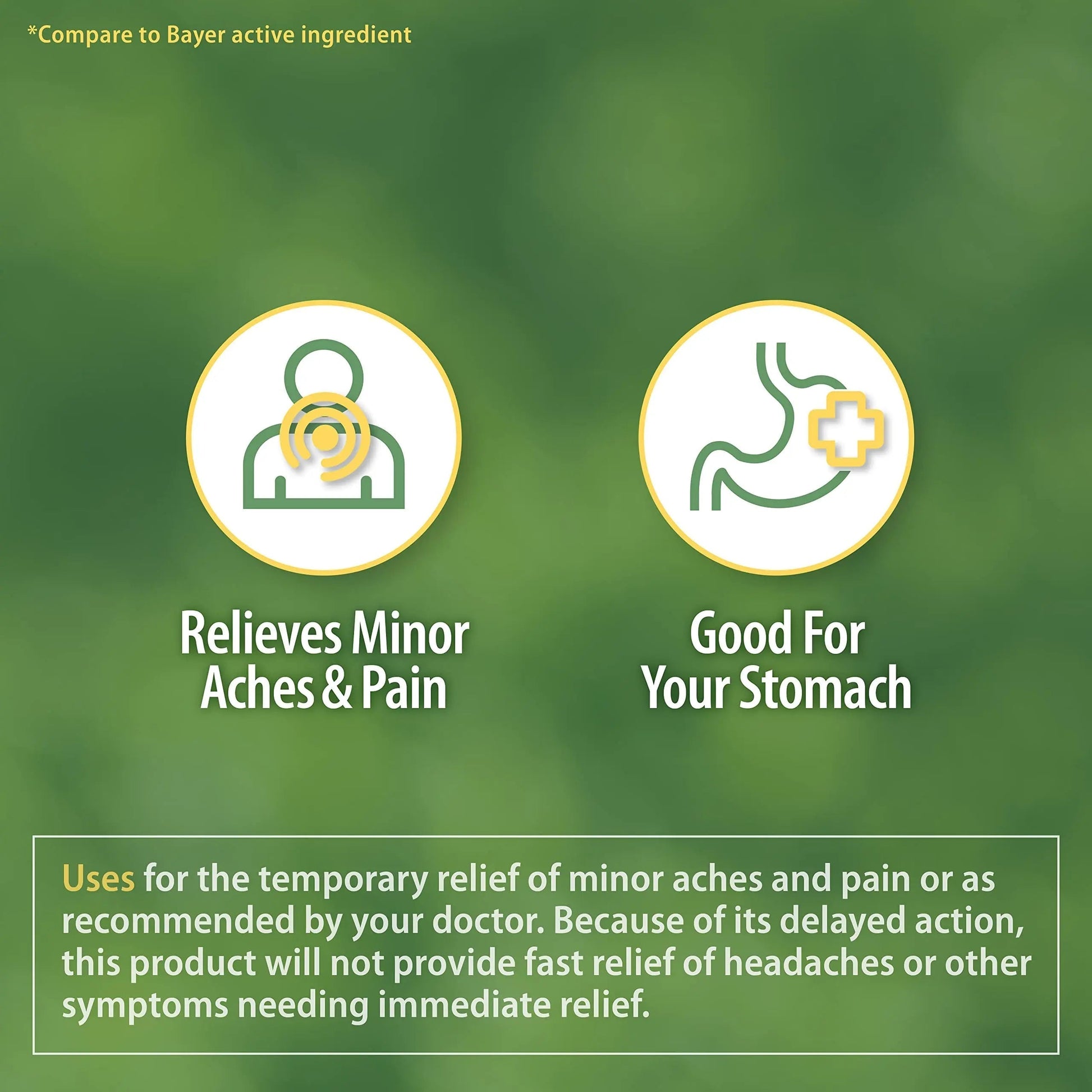HealthA2Z® Aspirin 81 mg | Low Strength | Enteric Coated | Pain Relief | Reduces Minor Aches Muscle Pain & Cramps | Fever Reducer | Reduces Headache (365 Counts) HealthA2Z uk supplements