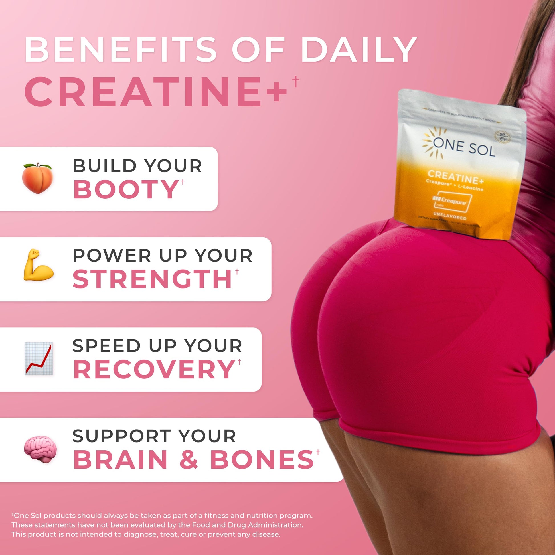 One Sol Creatine for Women, All Natural Women’s Creatine Powder w Creapure & Leucine, Increase Lean Muscle Mass, Reduce Recovery Time, Promotes Brain & Bone Health (Unflavored, 60 Servings) One Sol uk supplements