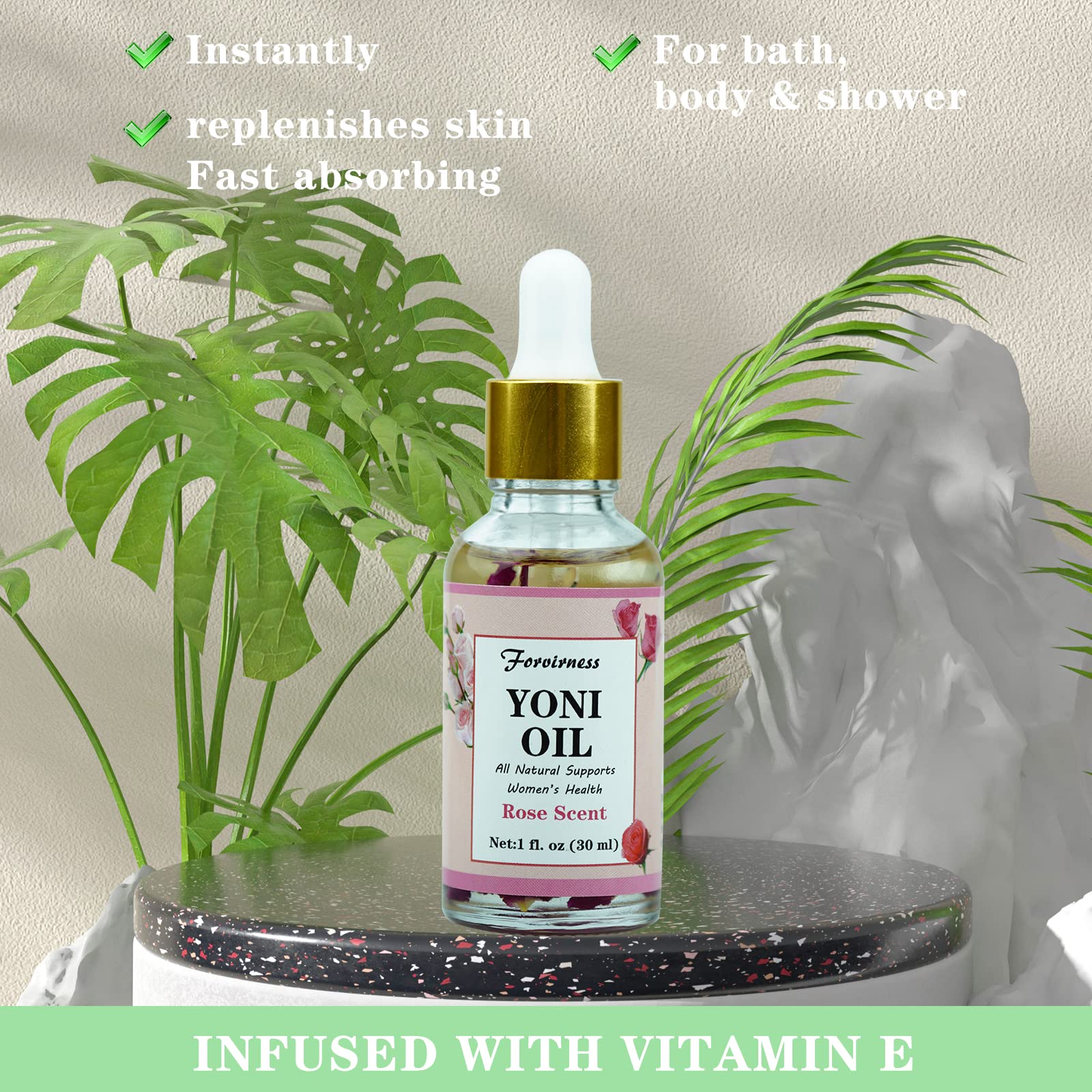 3 Packs Natural Yoni Oil Feminine Wash Ph Balanced for Women, Eliminates Vaginal Odor forvirness uk supplements