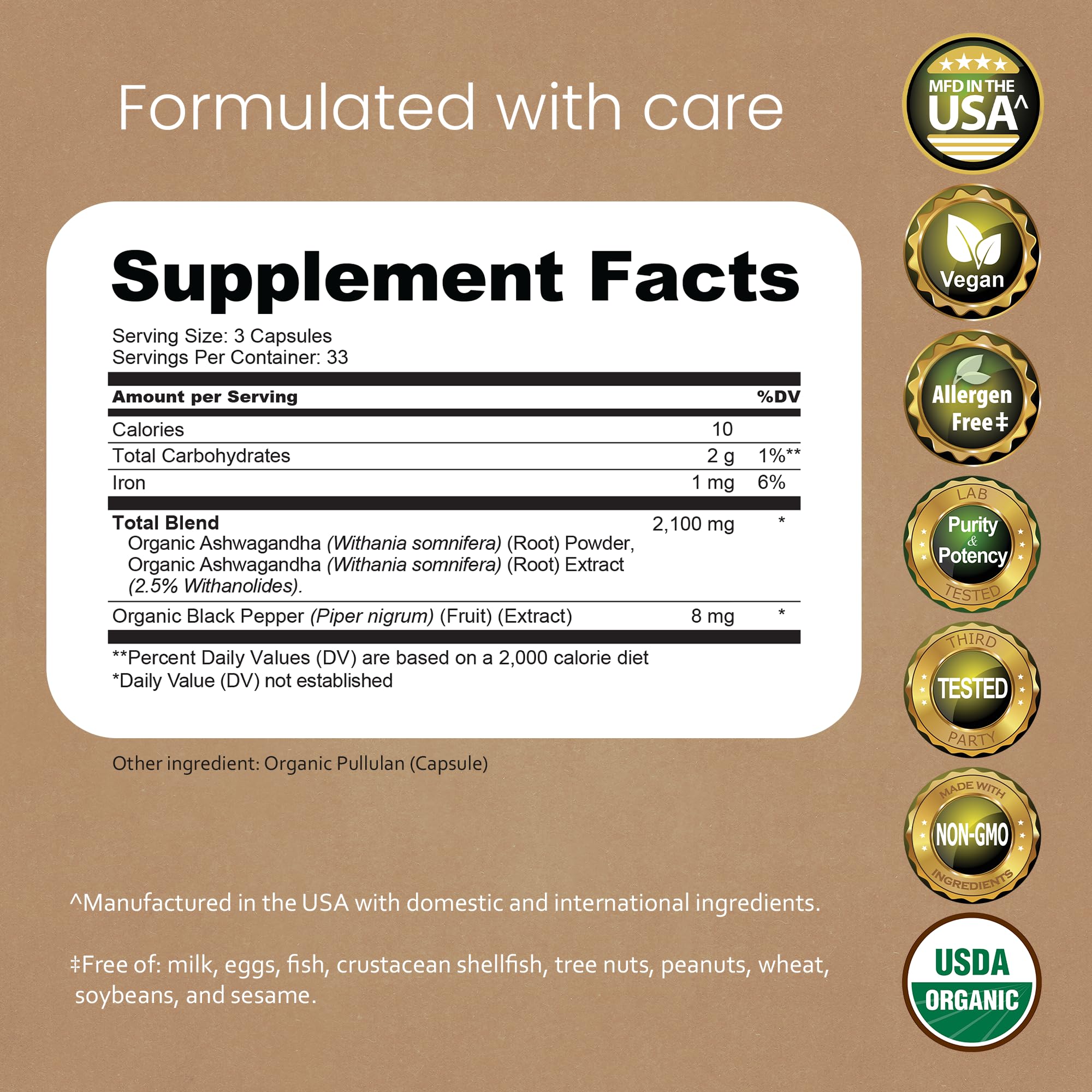 NaturaLife Labs Organic Ashwagandha 2100 mg per Serving – Herbal Supplement Root Powder & Extract – 100 Capsules – Vegan, Non-GMO, Gluten-Free NaturaLife Labs uk supplements