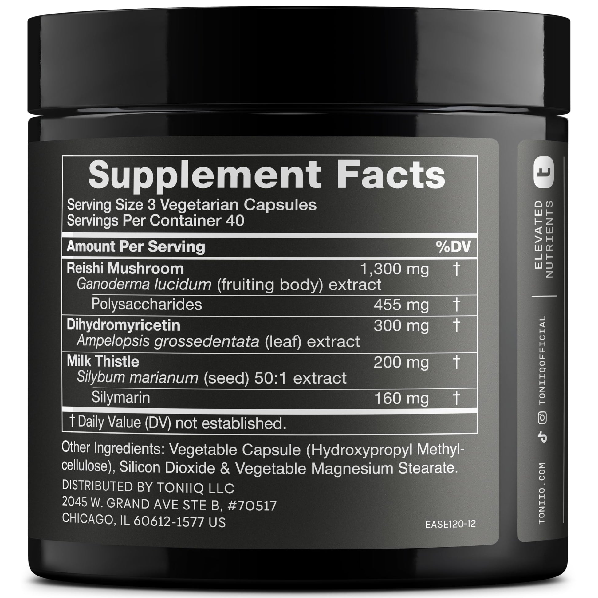 Toniiq Ease with DHM - Full Liver Support for a Night Out - 120 Capsules - 50x Super Concentrated Extract Toniiq uk supplements