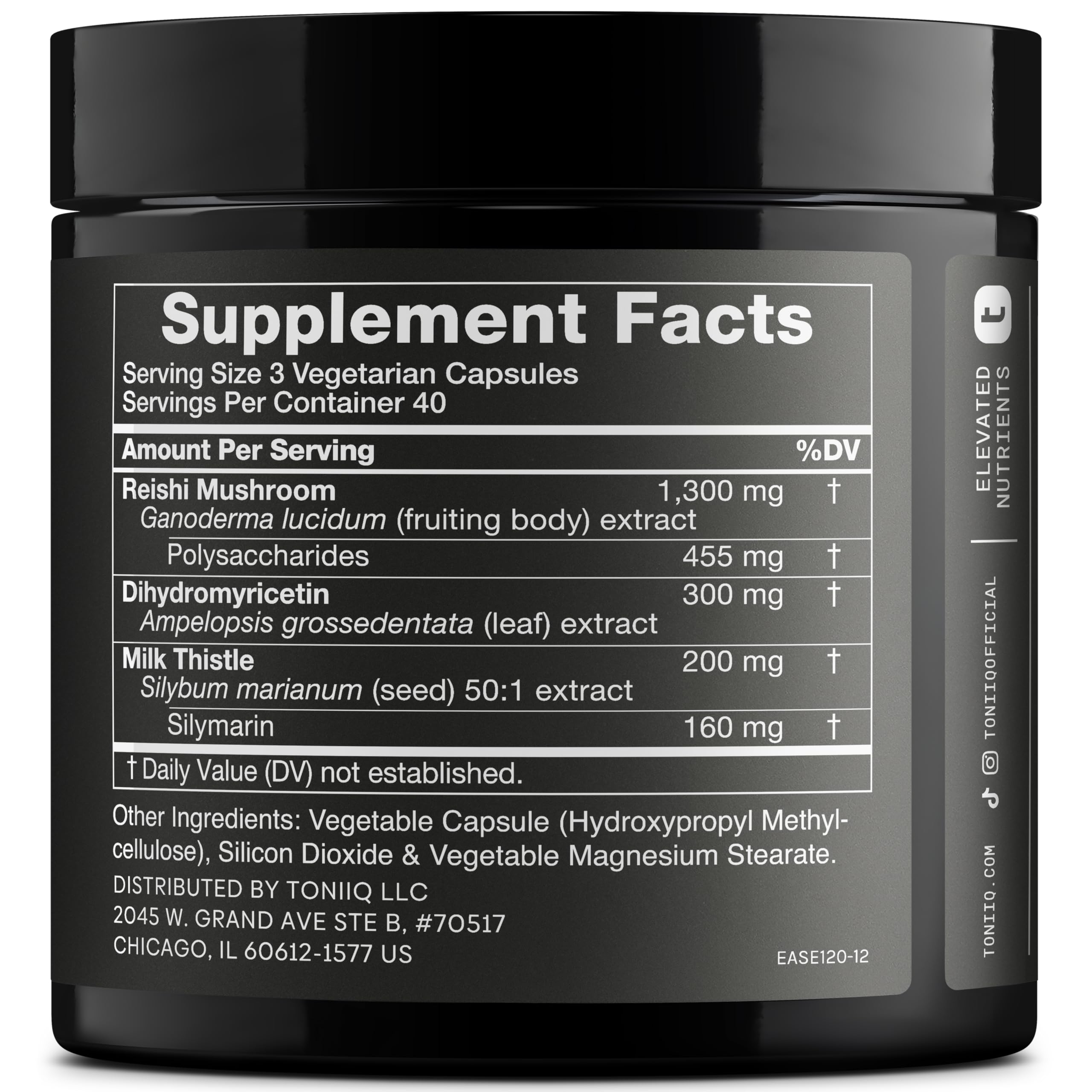 Toniiq Ease with DHM - Full Liver Support for a Night Out - 120 Capsules - 50x Super Concentrated Extract Toniiq uk supplements