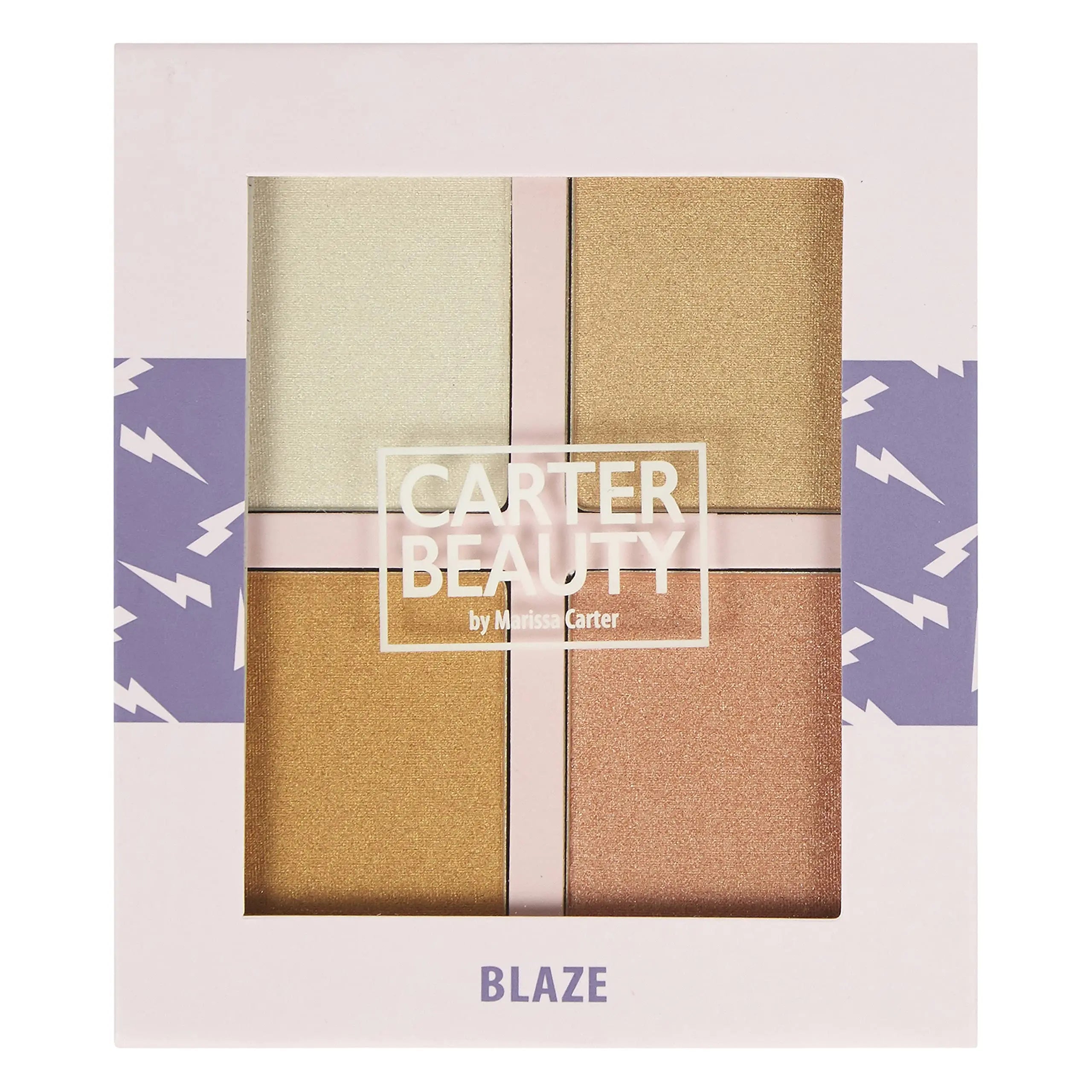Carter Beauty By Marissa Carter Mini Highlighter Palette | Long Lasting Makeup | Shimmer & Matte Shades (Blaze) Carter Beauty uk supplements